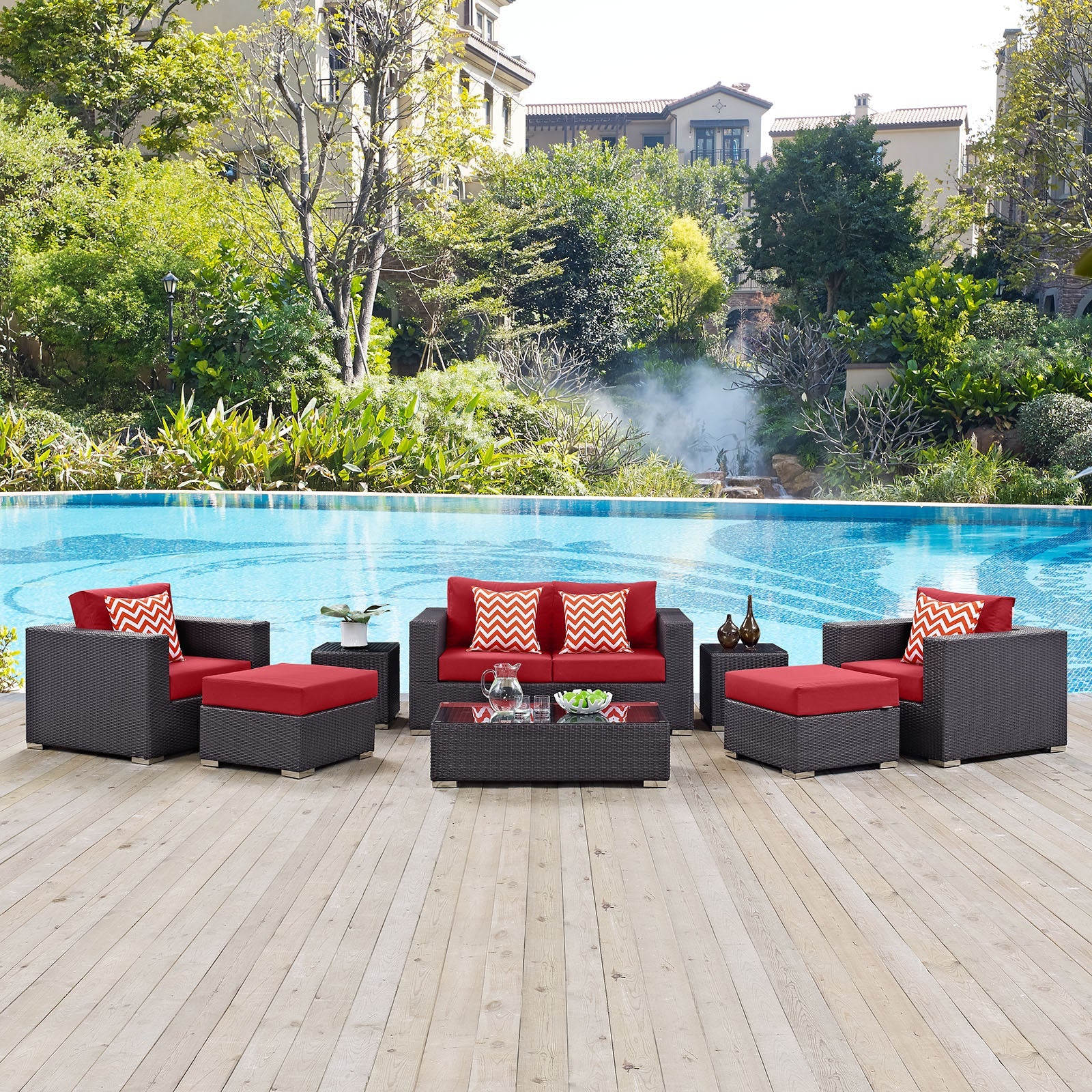 Convene 8 Piece Outdoor Patio Sofa Set