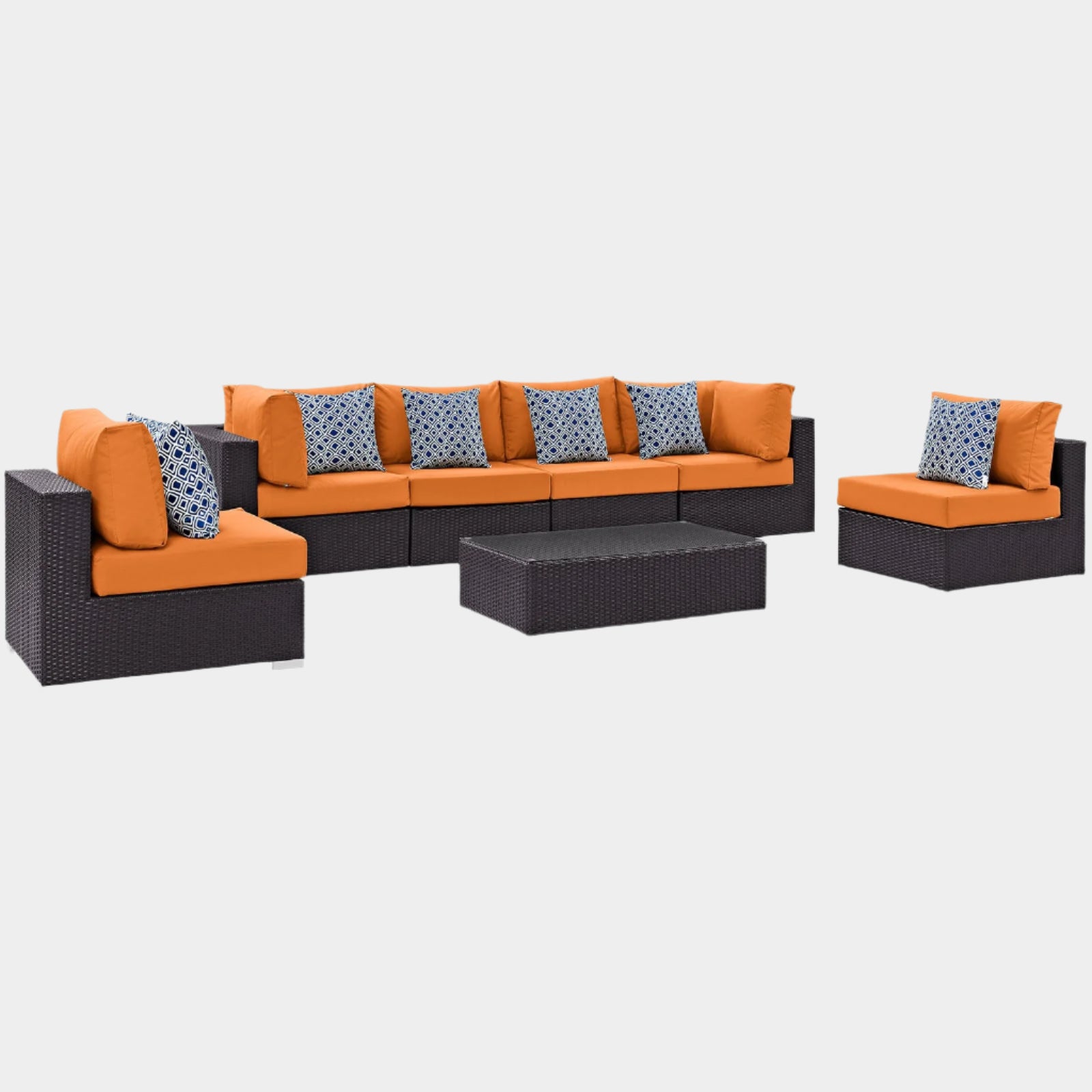 Convene 7 Piece Outdoor Patio Sectional Set