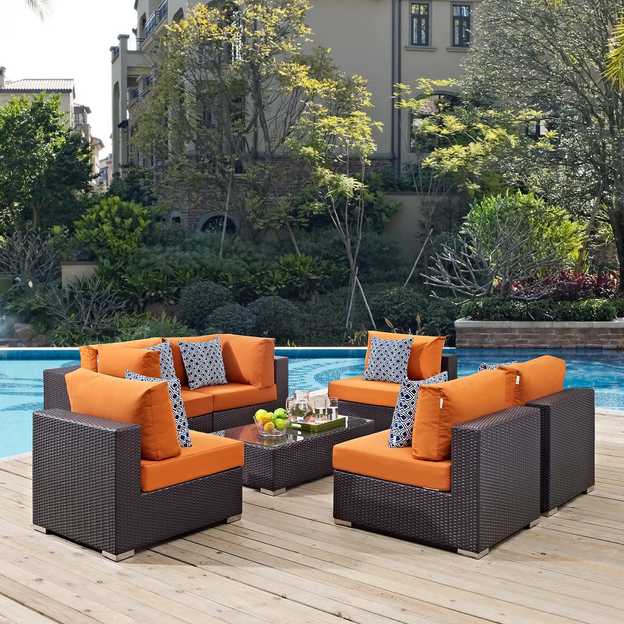 Convene 7 Piece Outdoor Sectional Set