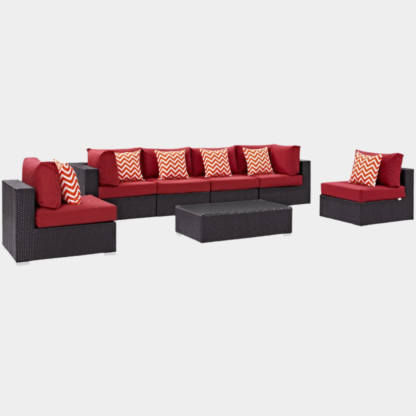 Convene 7 Piece Outdoor Patio Sectional Set