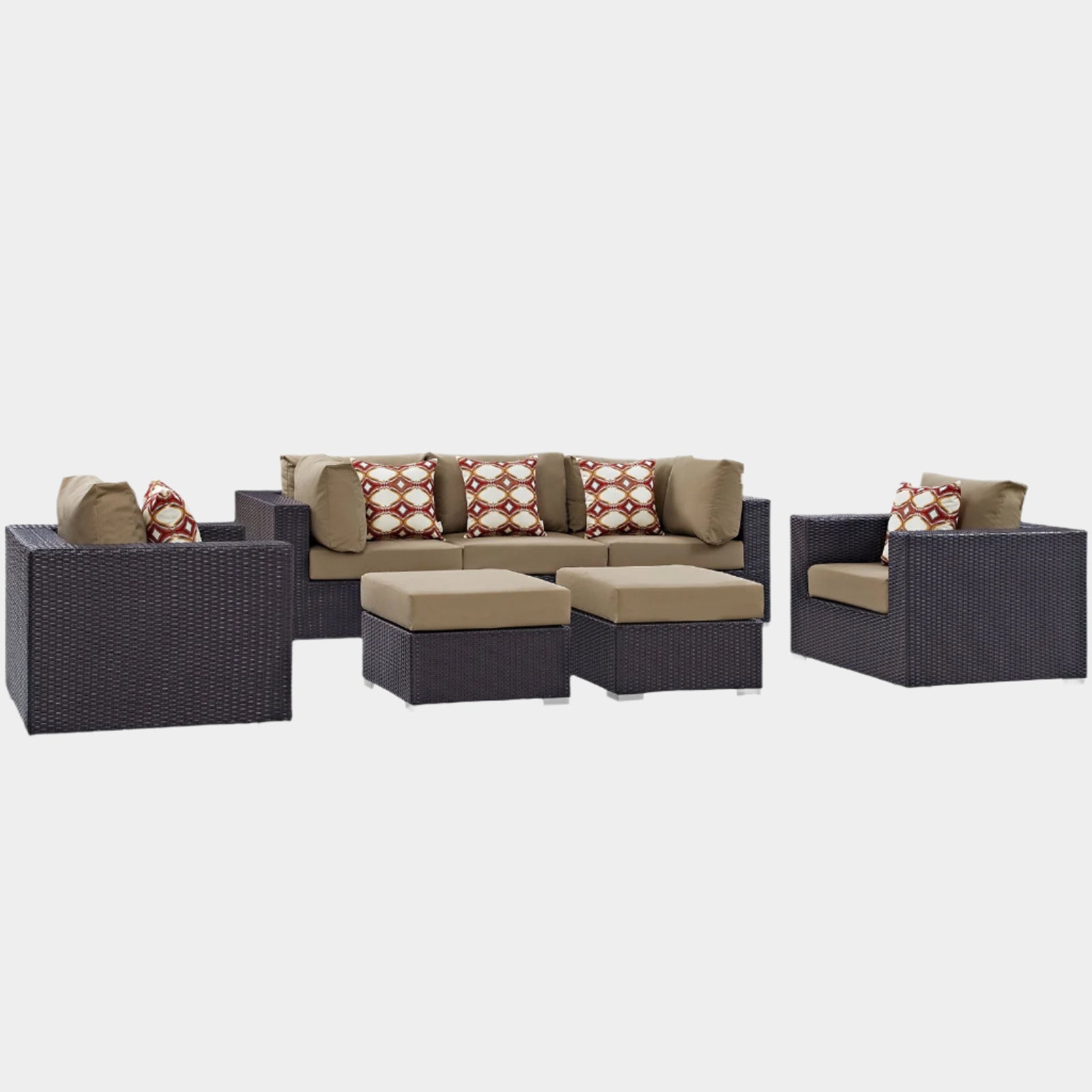 Convene 7 Piece Outdoor Patio Sectional Set