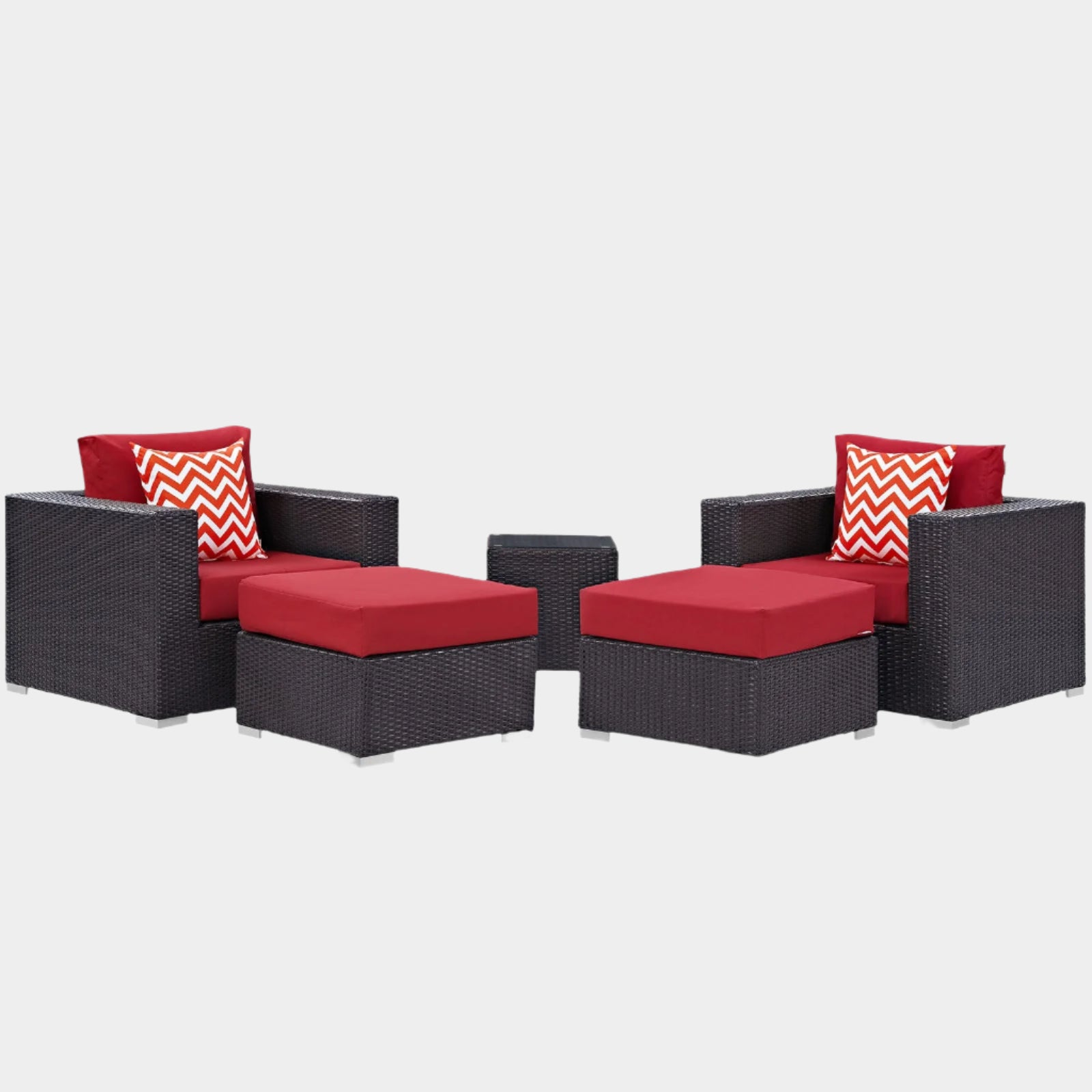 Convene 5 Piece Outdoor Patio Sectional Set