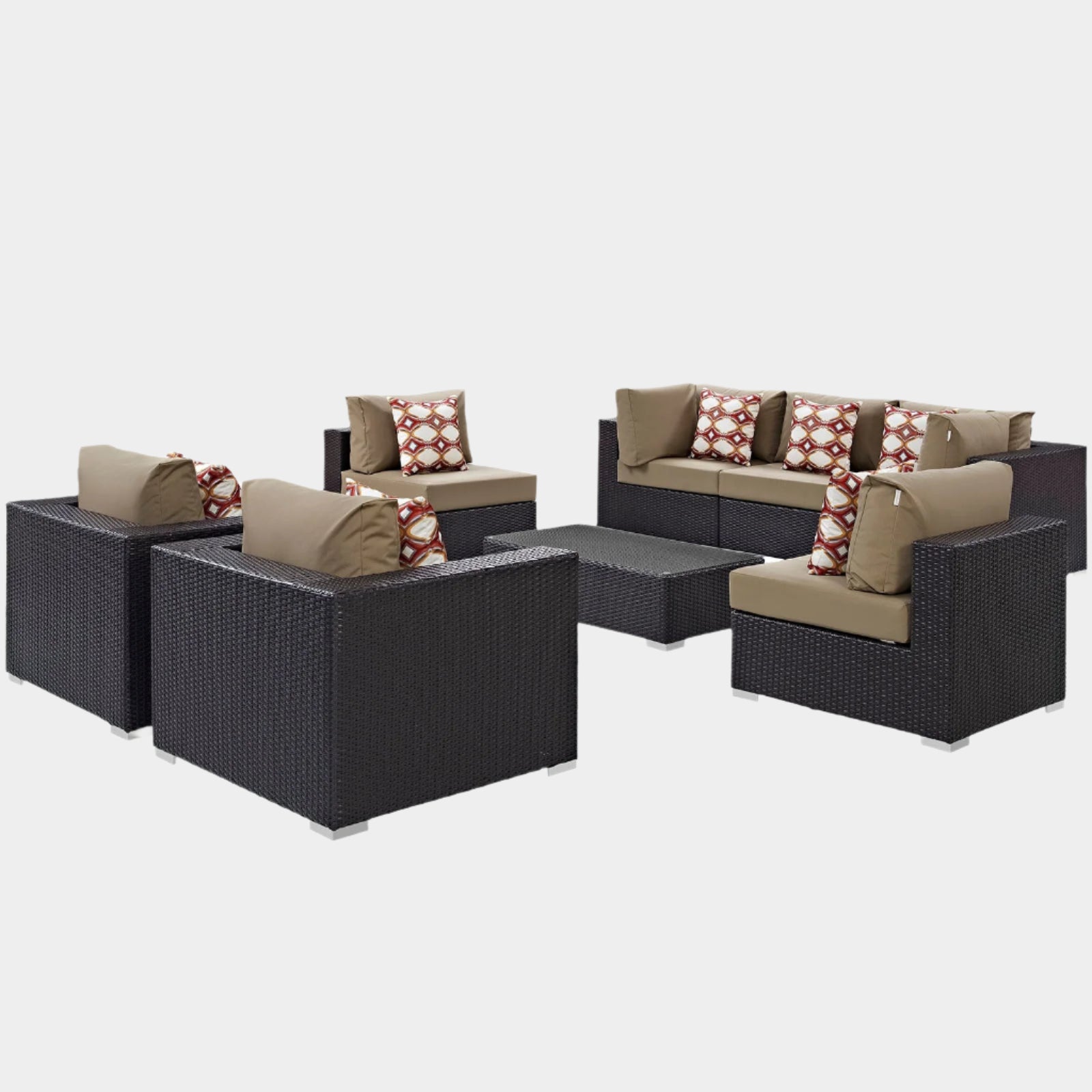 Convene 8 Piece Outdoor Patio Sectional Set