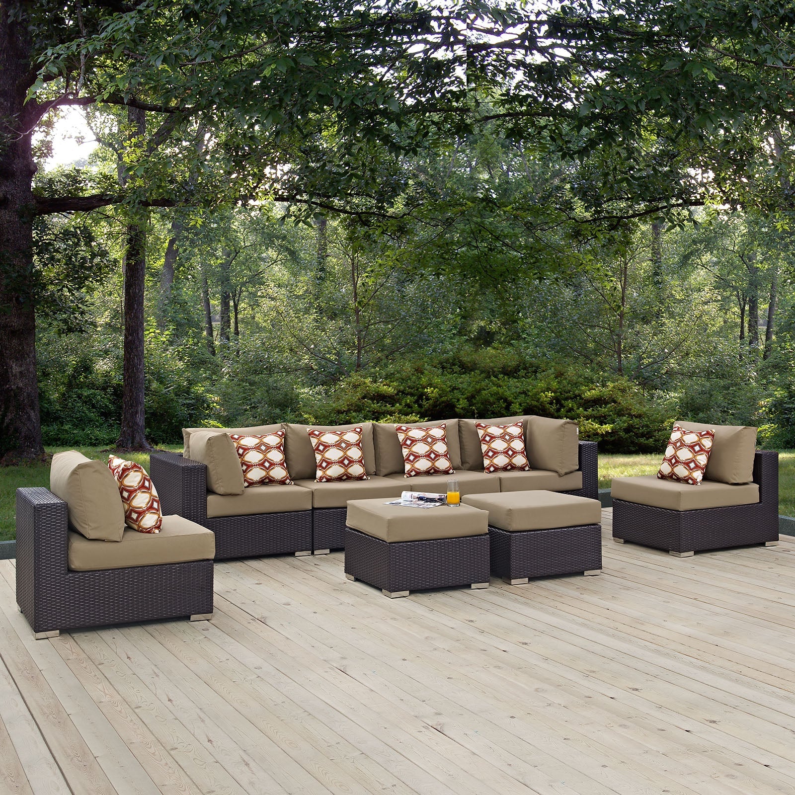 Convene 8 Piece Outdoor Patio Sectional Set