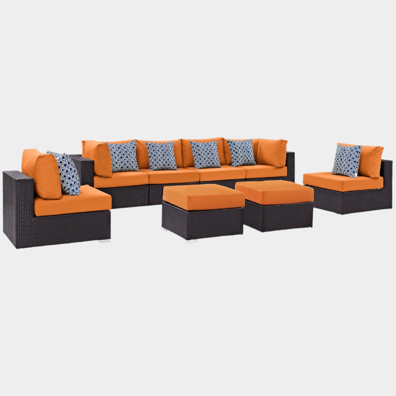 Convene 8 Piece Outdoor Patio Sectional Set