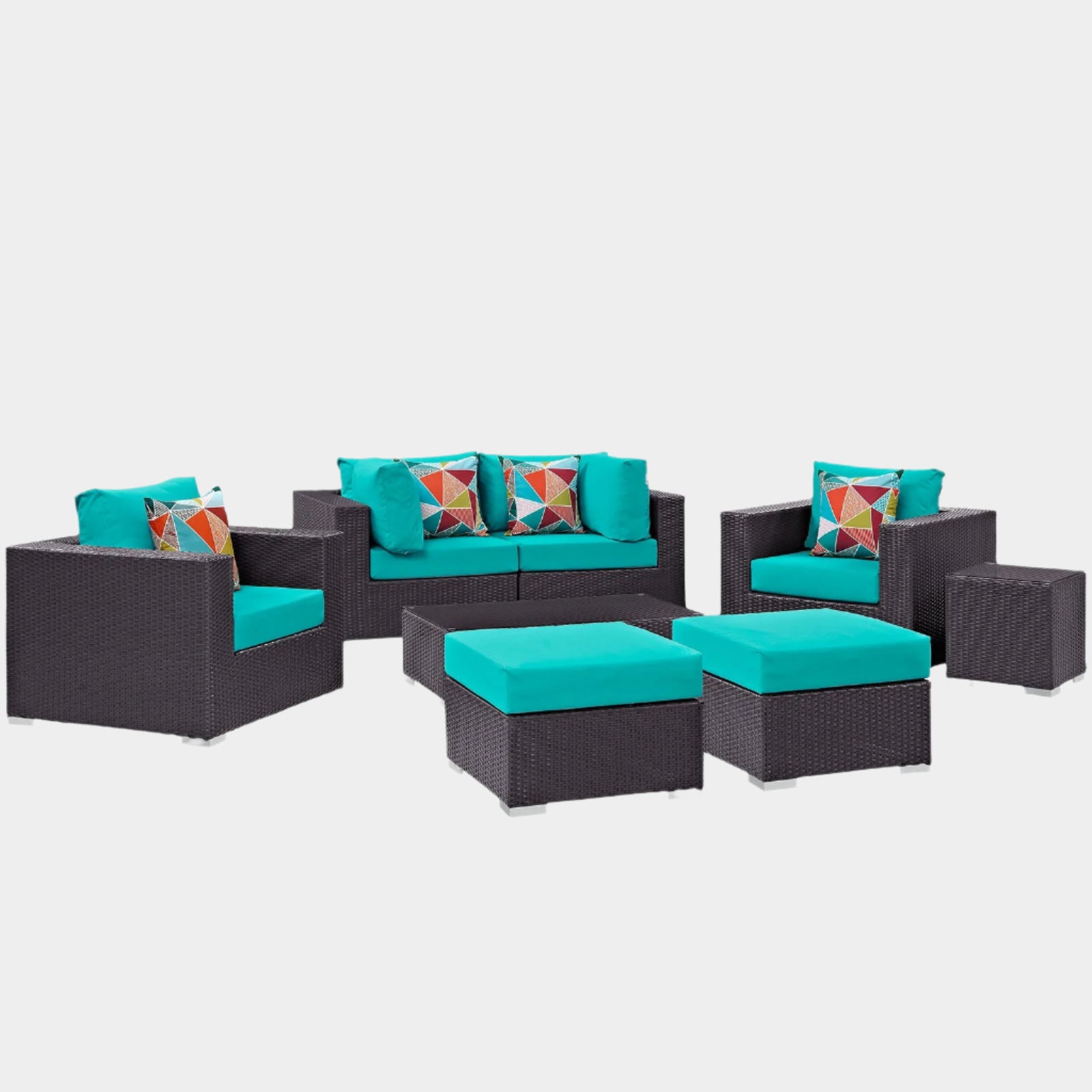 Convene 8 Piece Outdoor Patio Sectional Set