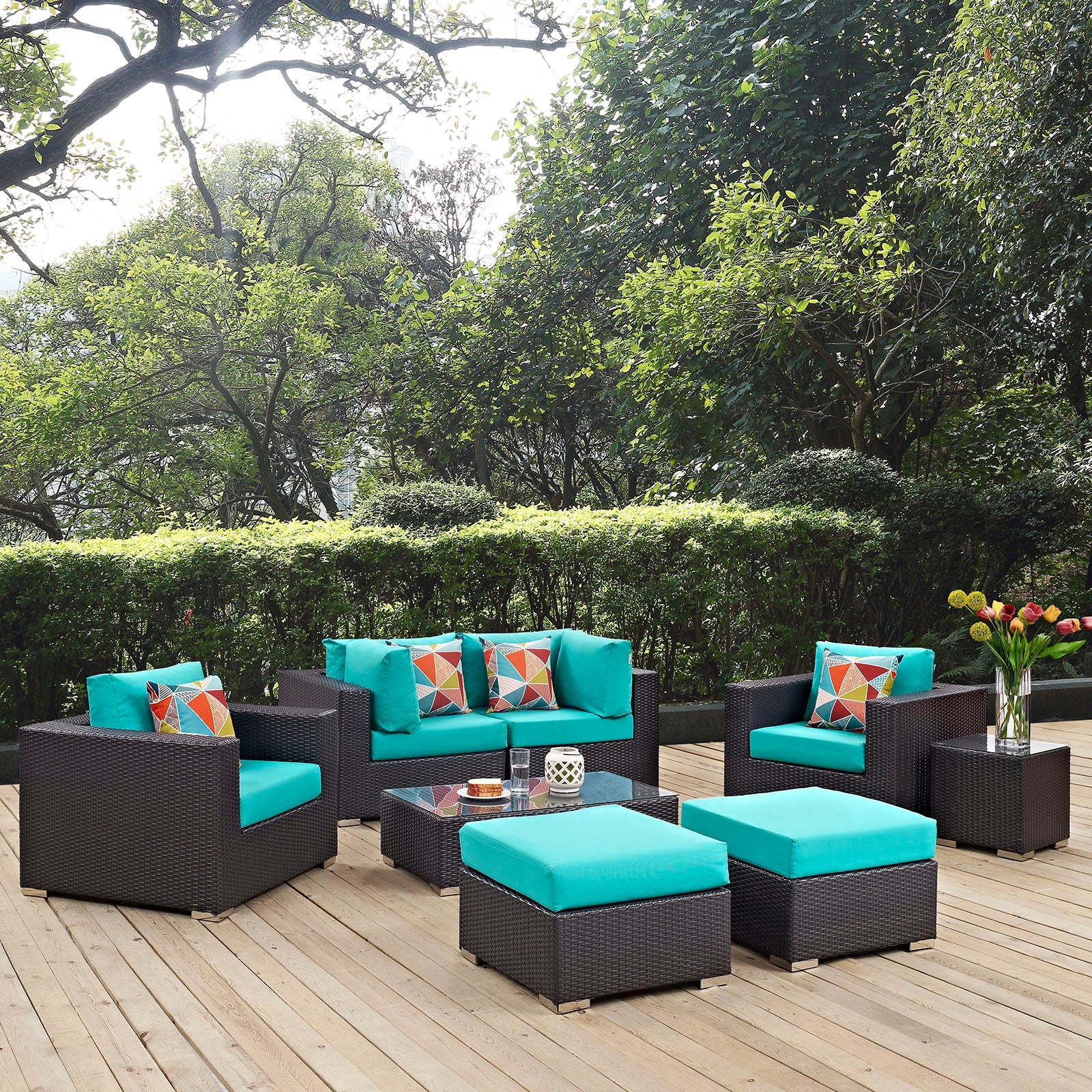 Convene 8 Piece Outdoor Patio Sectional Set