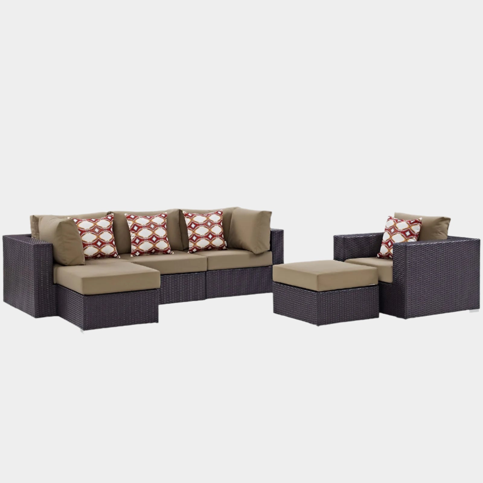 Convene 6 Piece Outdoor Patio Sectional Set