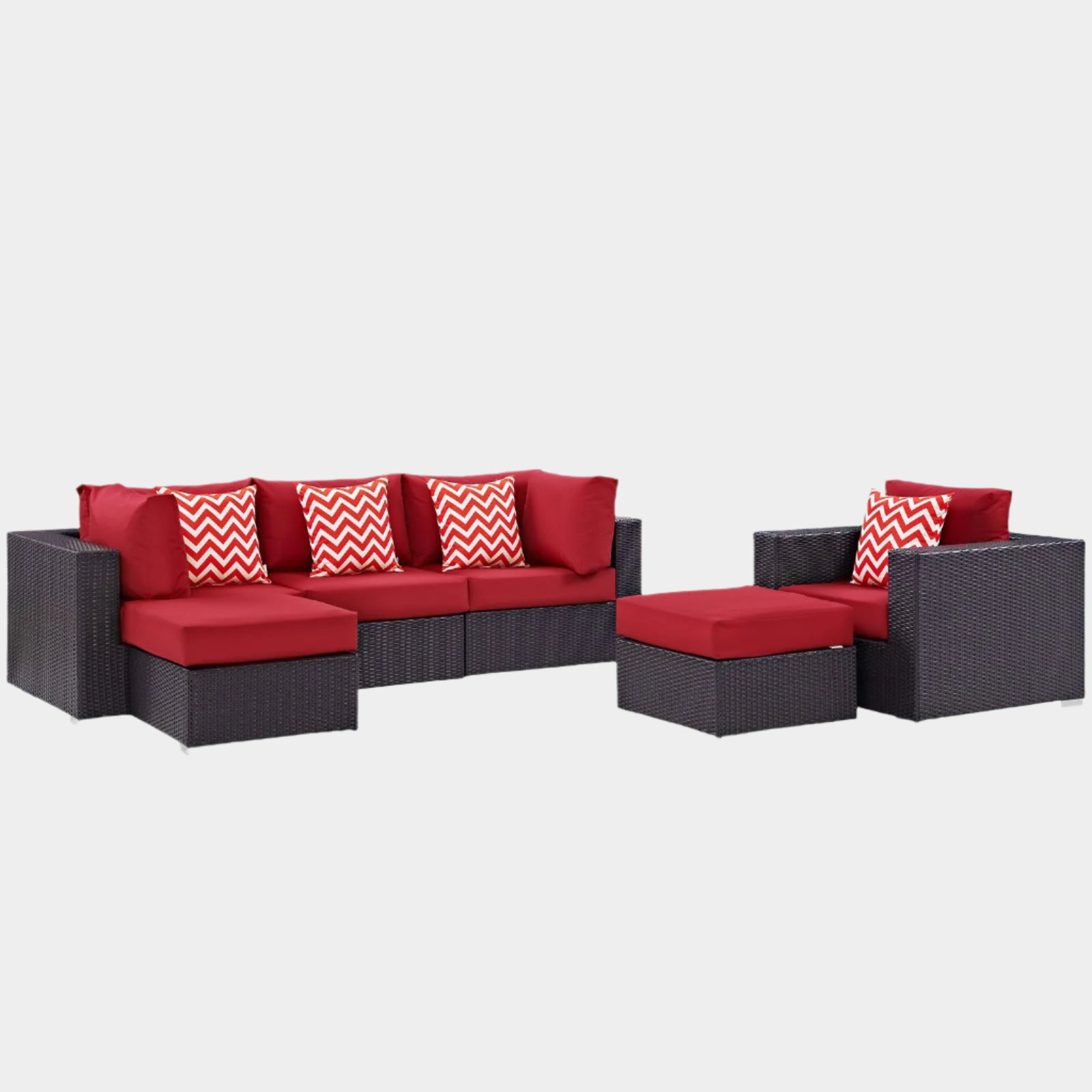 Convene 6 Piece Outdoor Patio Sectional Set