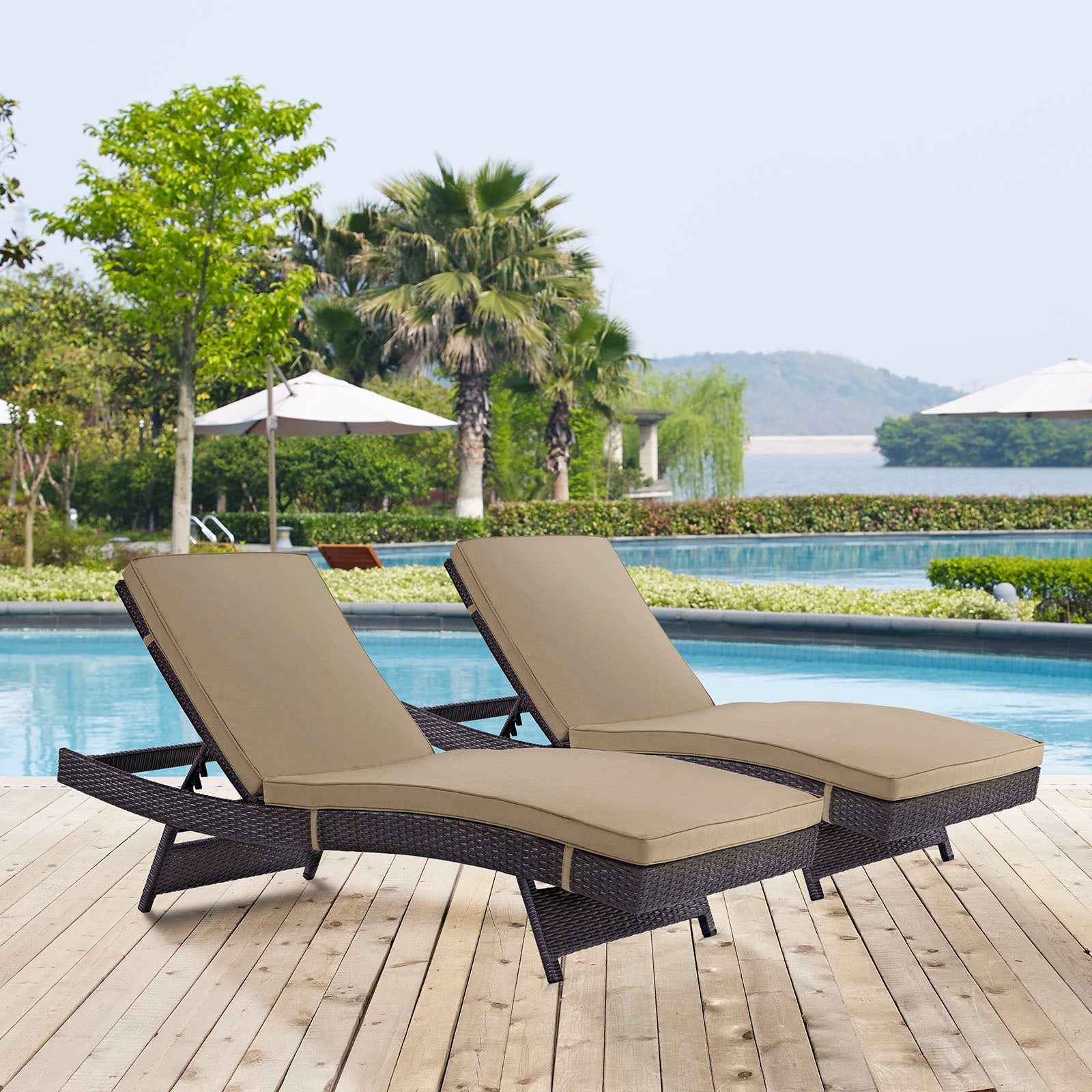 Convene Outdoor Patio Chaise Set of 2