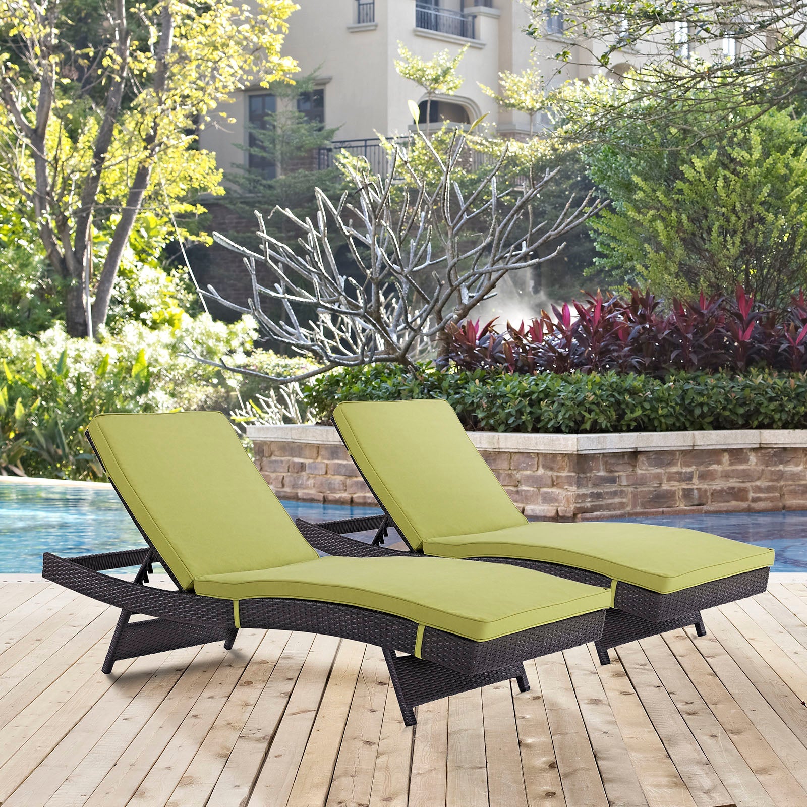 Convene Outdoor Patio Chaise Set of 2