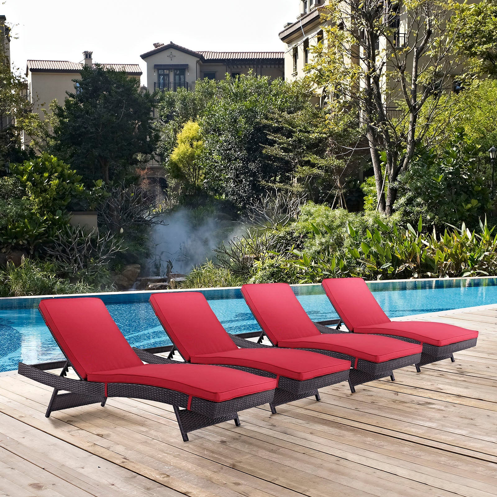 Convene Outdoor Patio Chaise Set of 4