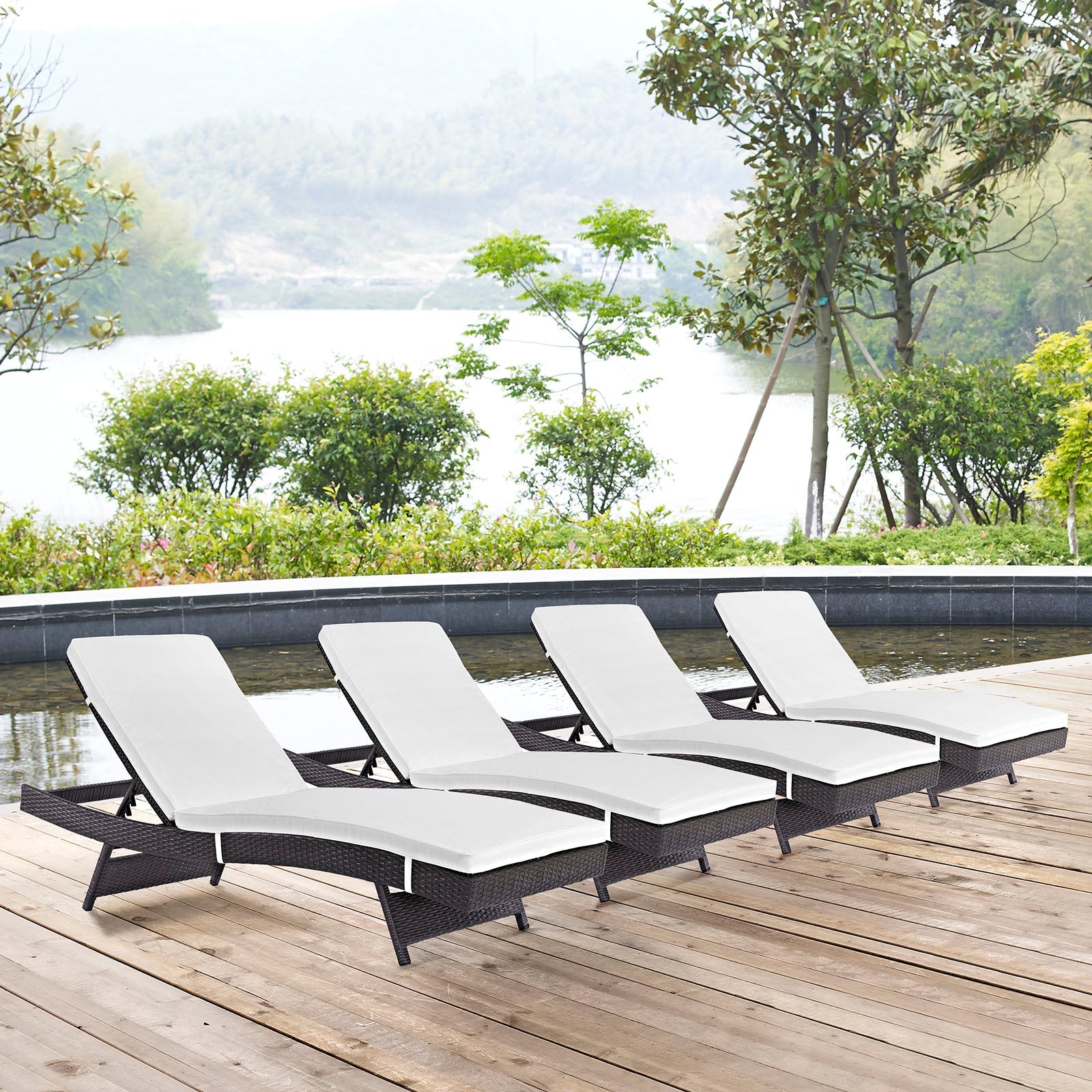 Convene Outdoor Patio Chaise Set of 4