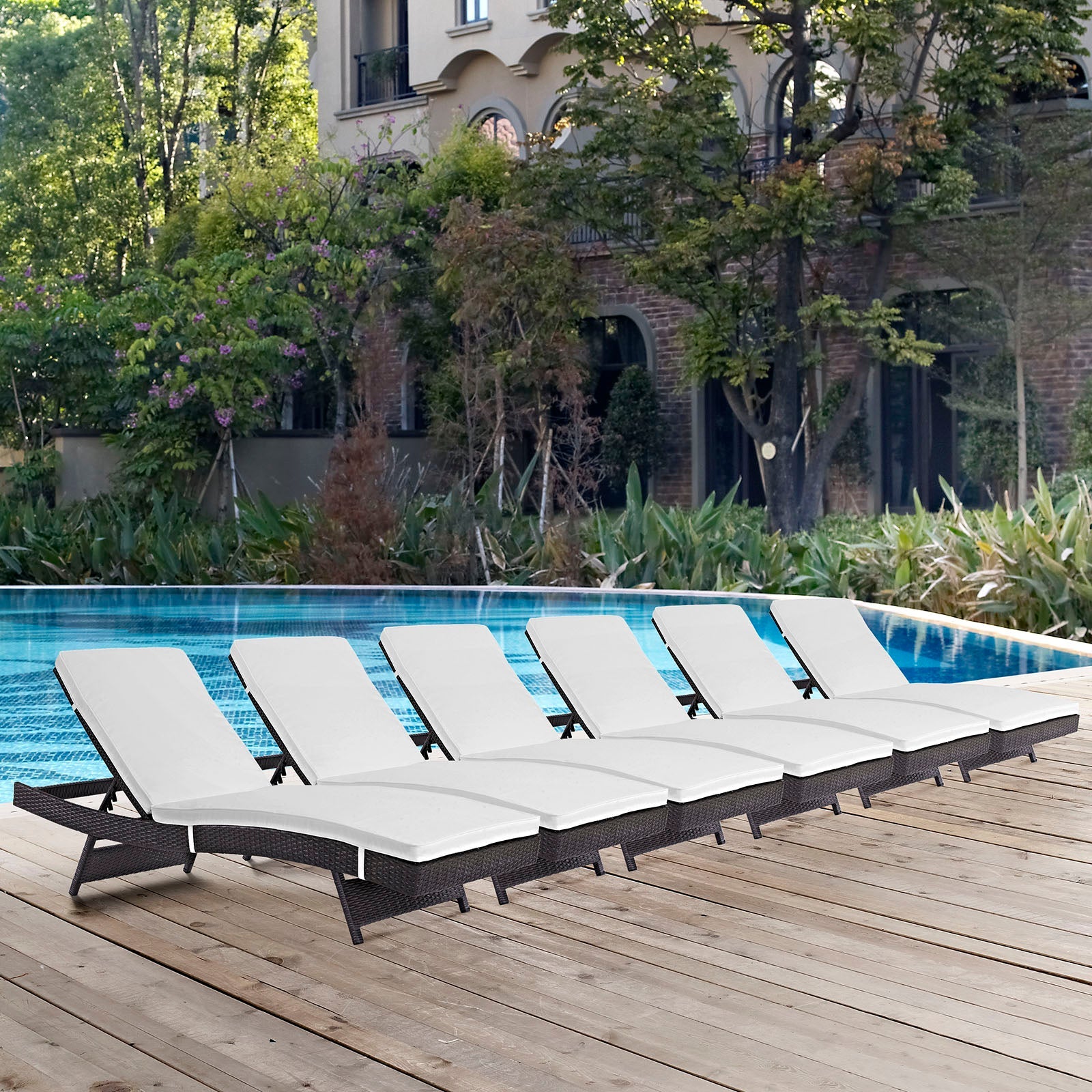 Convene Outdoor Patio Chaise Set of 6