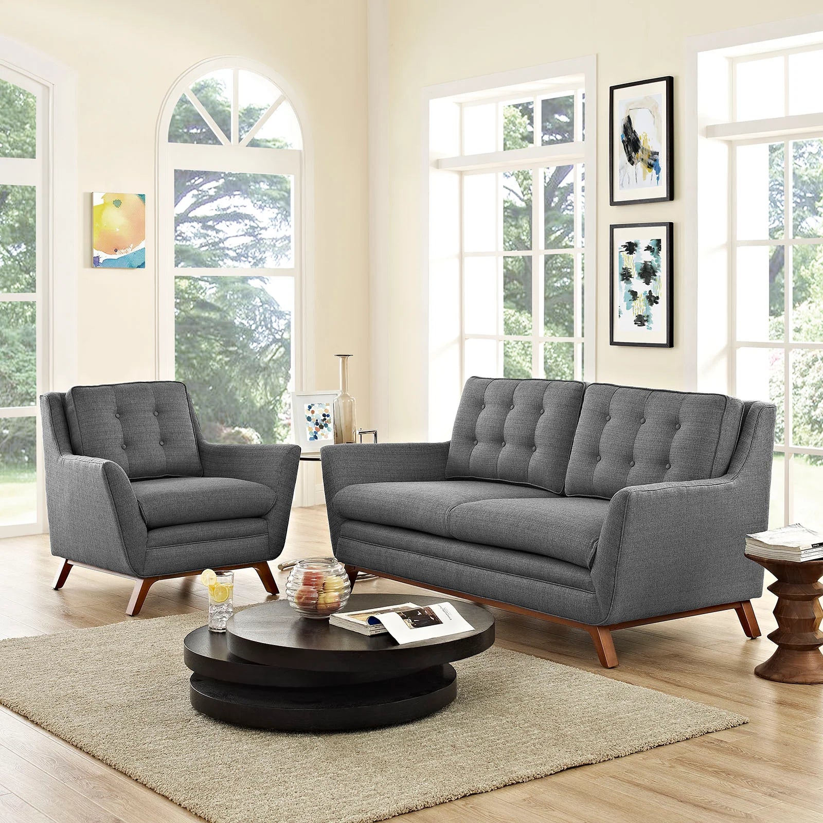Chaise sans accoudoirs rembourrée en duvet Commix