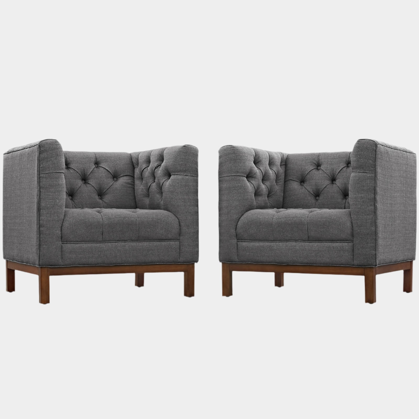 Panache Upholstered Fabric Living Room Set Set of 2