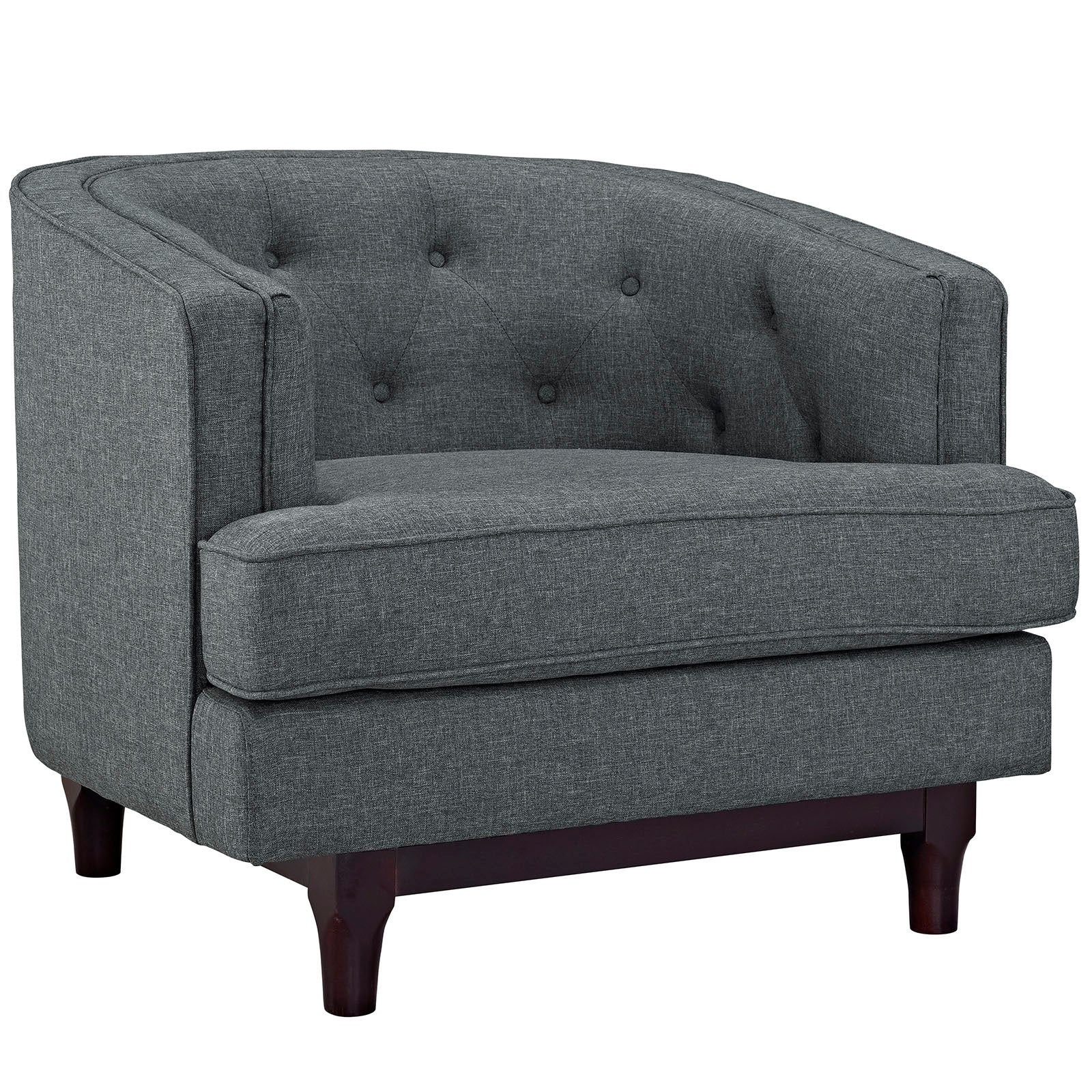 Chaise sans accoudoirs rembourrée en duvet Commix