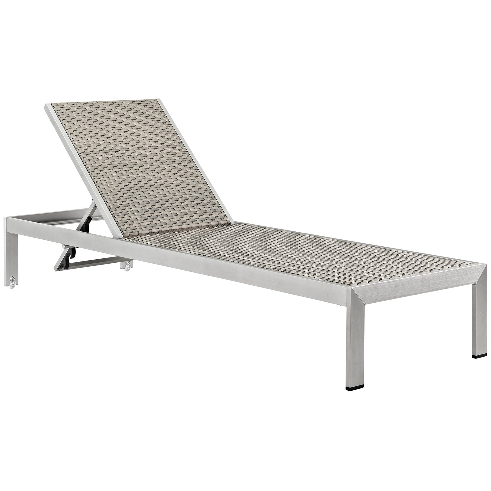 Shore 2 Piece Outdoor Patio Set in Silver Gray