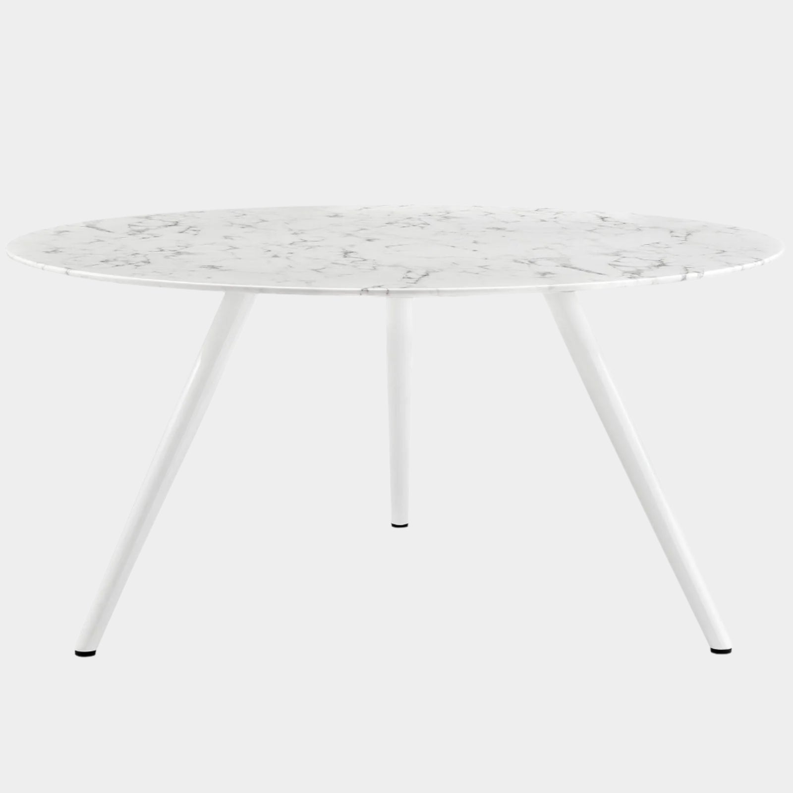 Lippa Round Artificial Marble Dining Table with Tripod Base