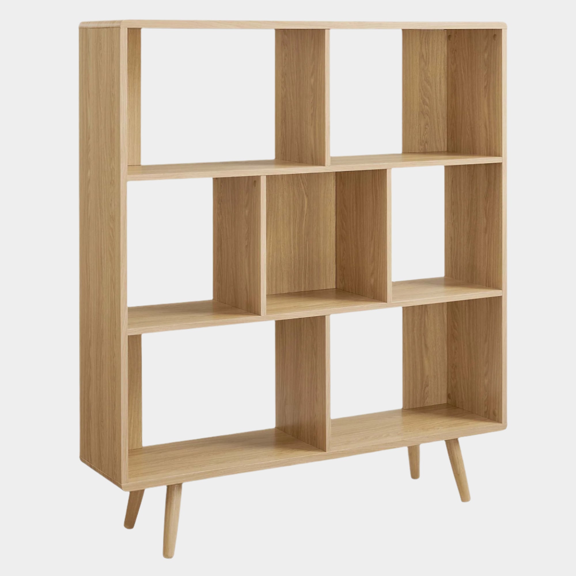 Transmit 7 Shelf Wood Grain Bookcase