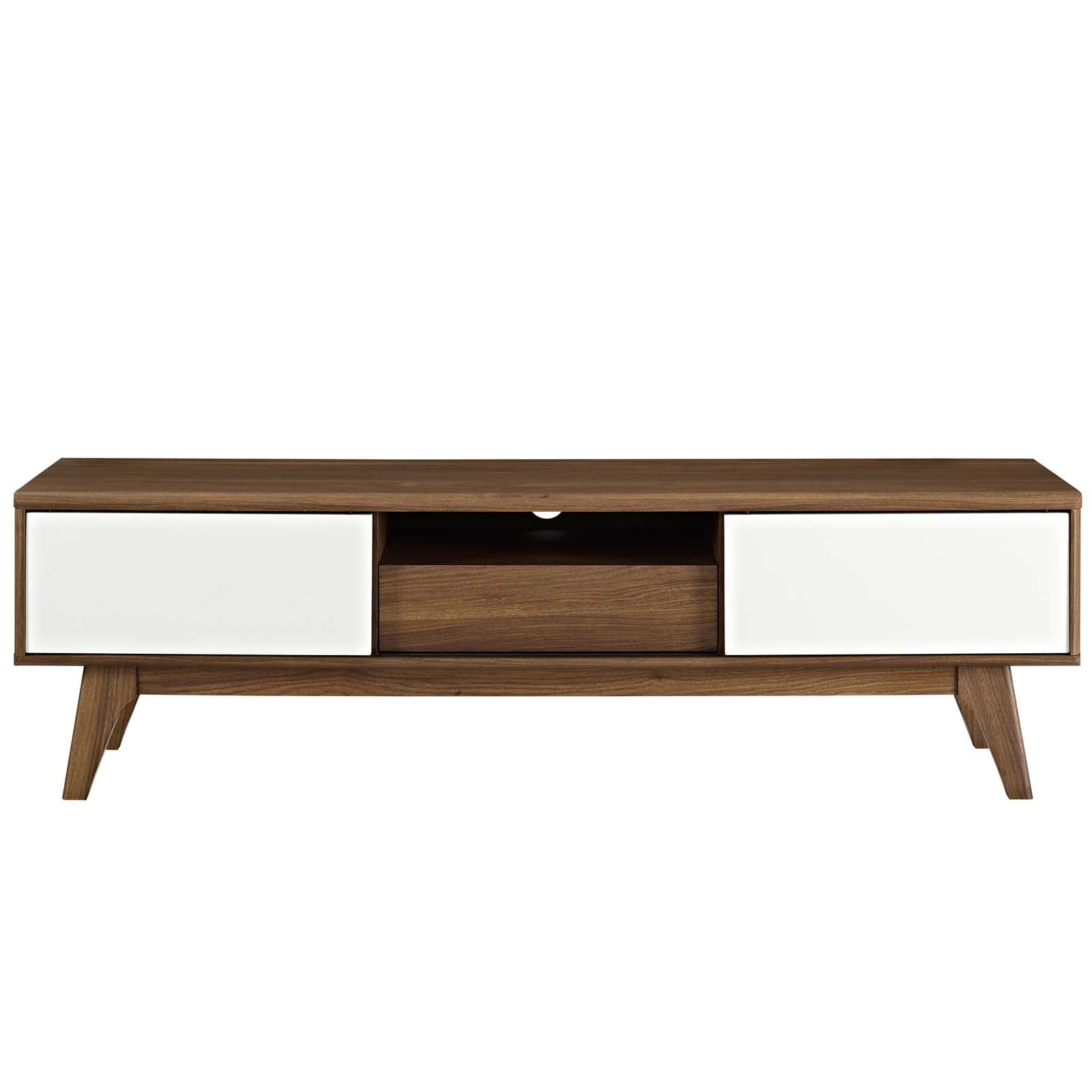 Envision 59” TV Stand in Walnut White