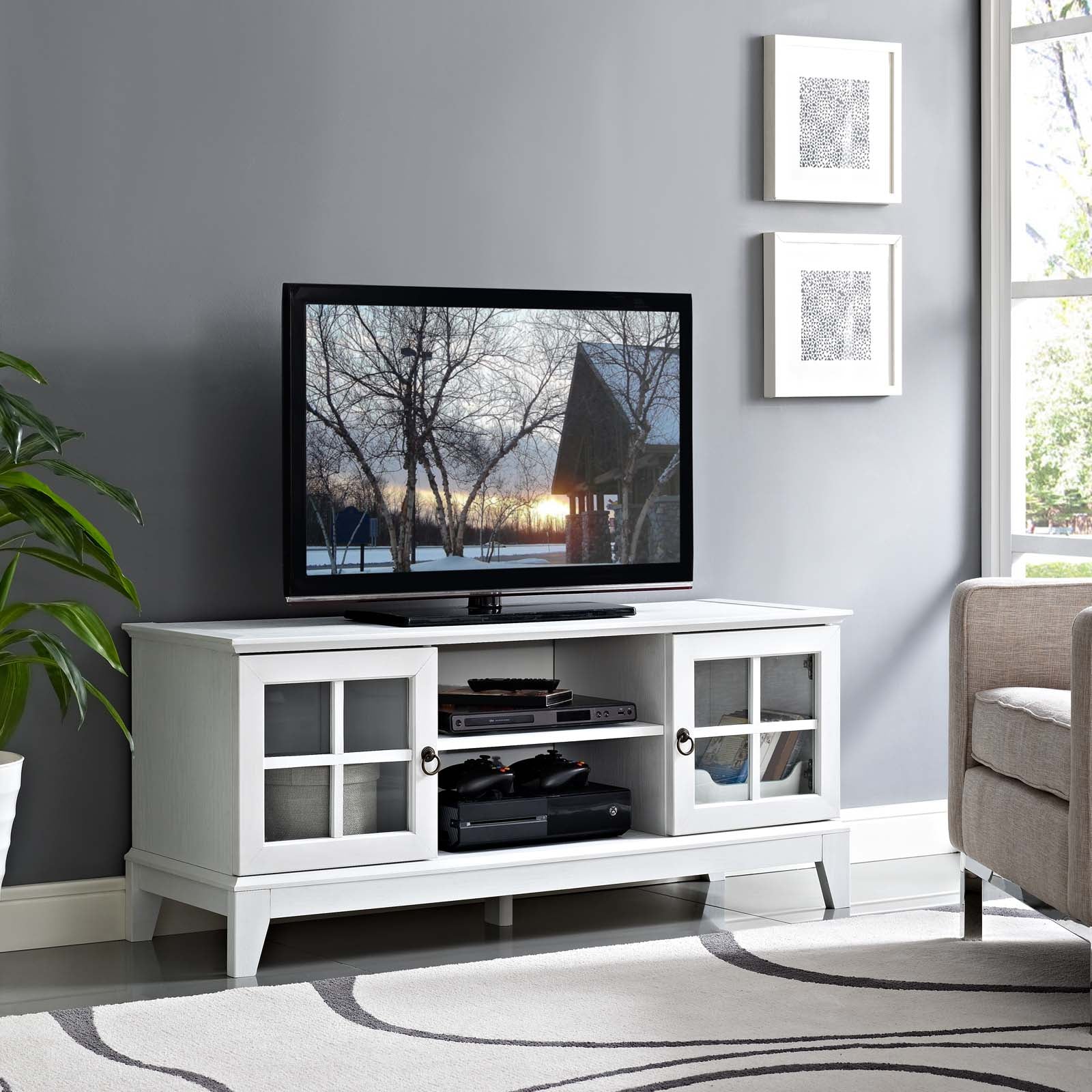 Isle 47” TV Stand in White