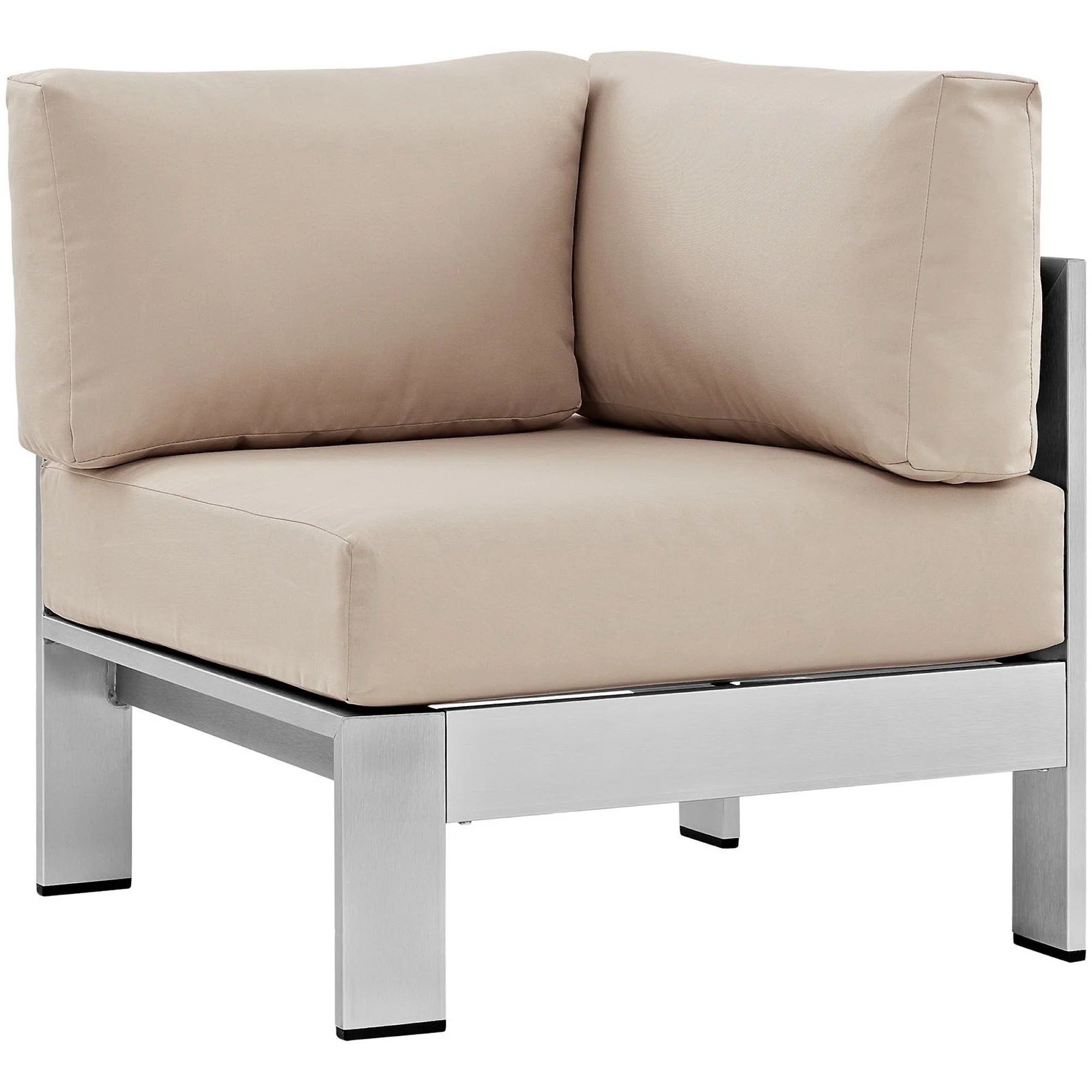 Shore 4 Piece Outdoor Aluminum Sectional Sofa