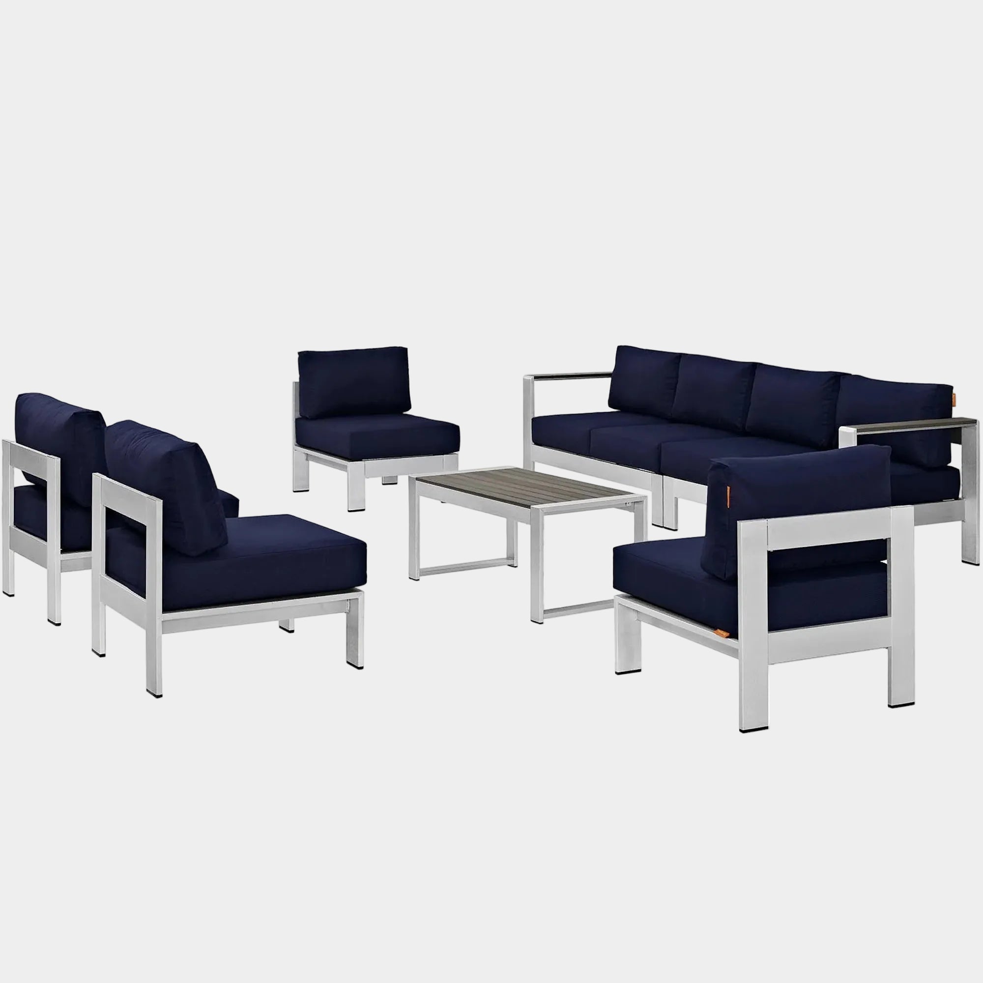 Shore 7 Piece Outdoor Sectional Sofa Set