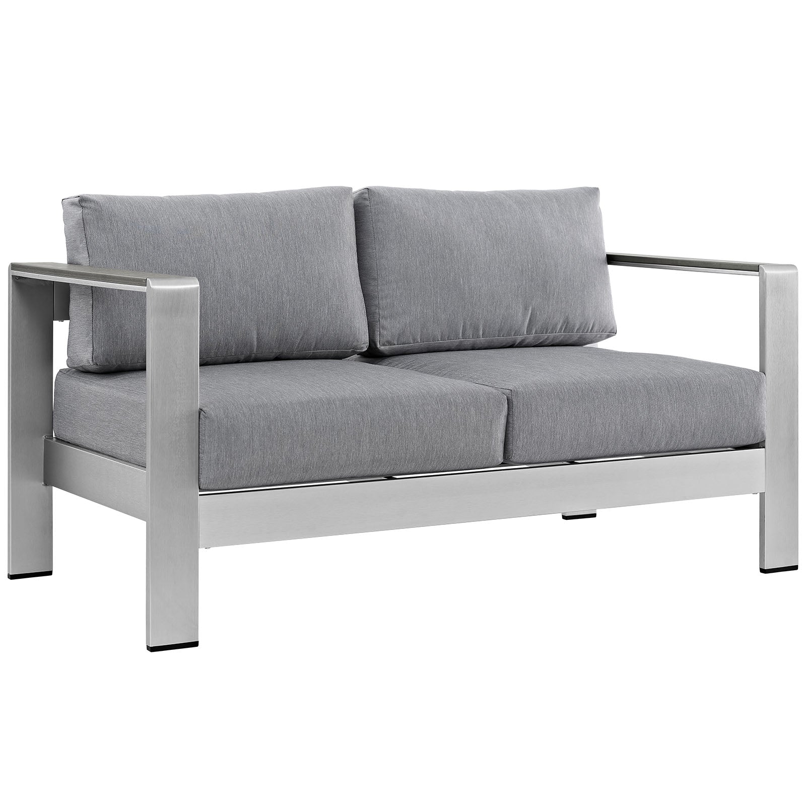 Shore 4 Piece Outdoor Patio Aluminum Sectional Sofa