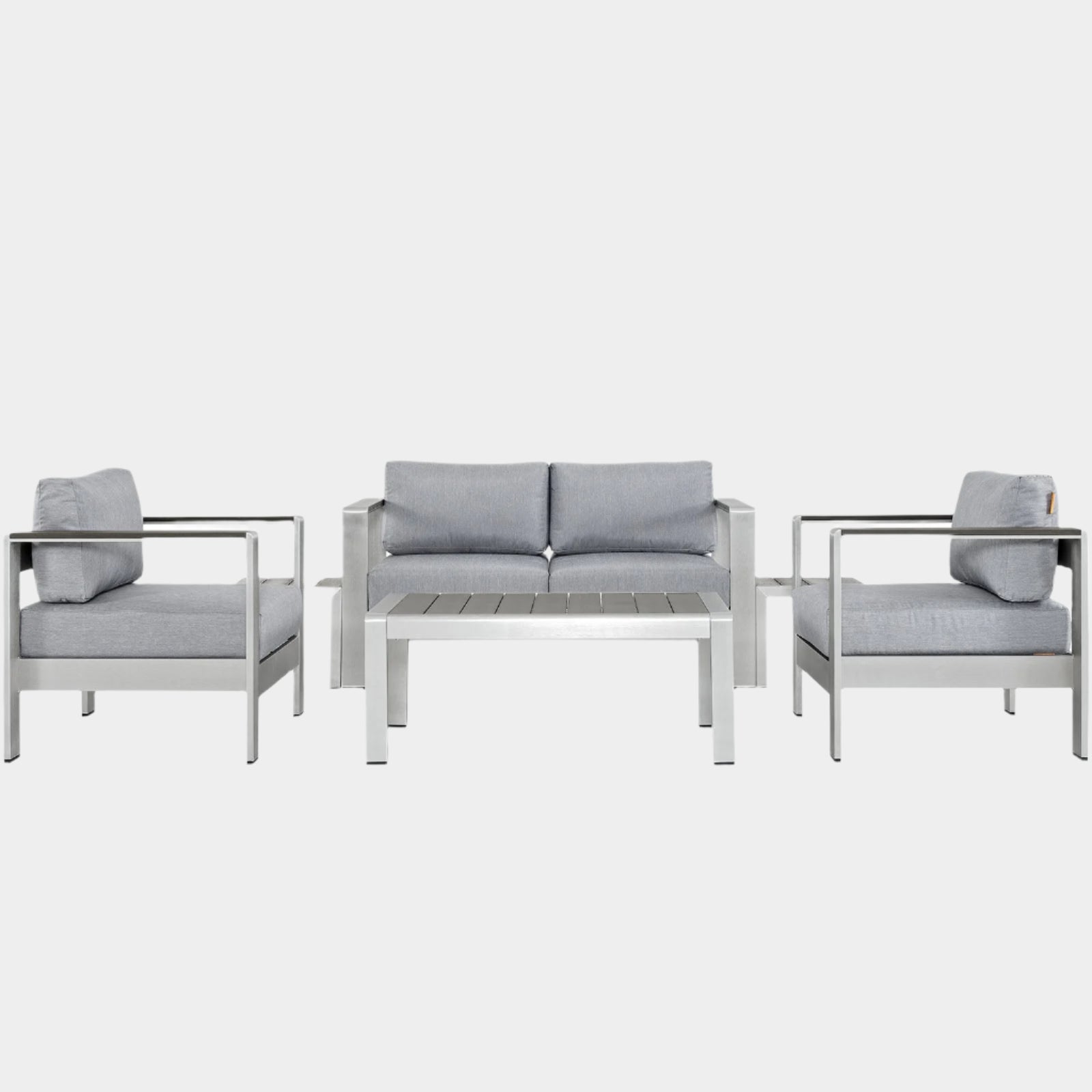 Shore 6 Piece Outdoor Patio Aluminum Sectional Sofa Set