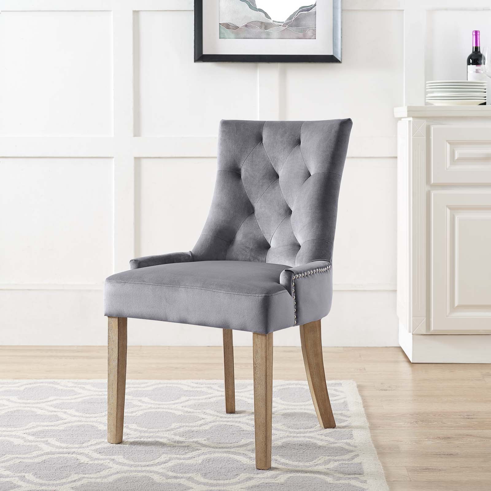 Pose Performance Velvet Dining Chair