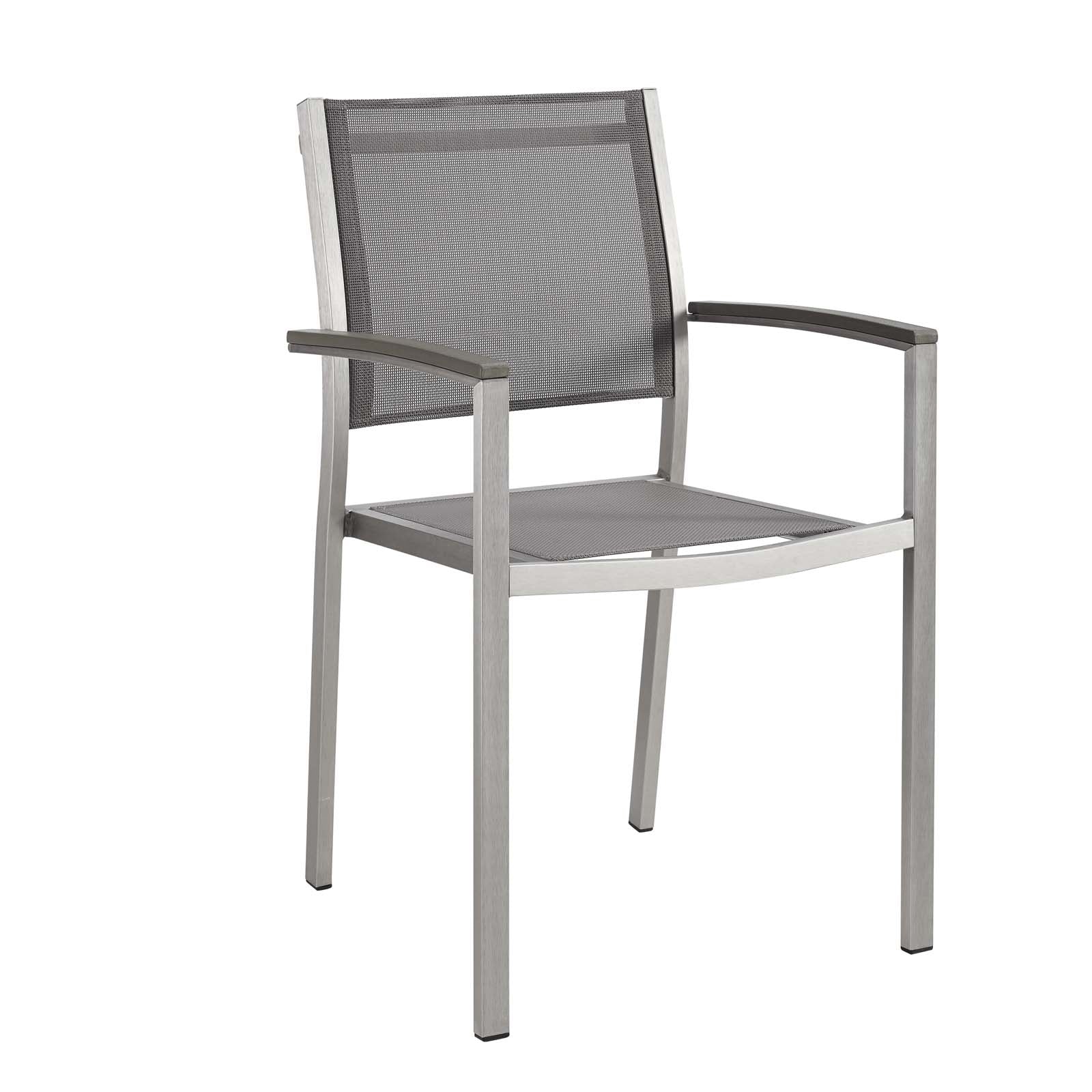 Shore Outdoor Patio Aluminum Dining Chair Set of 2