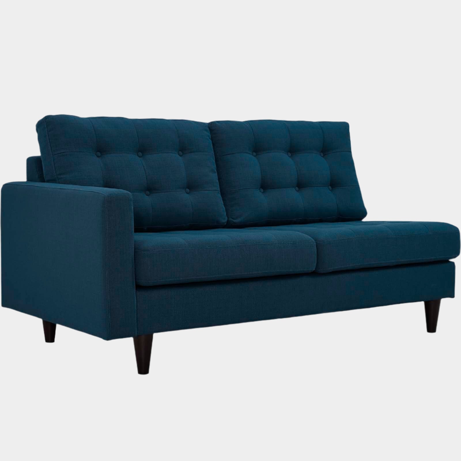 Empress Left-Facing Upholstered Fabric Loveseat