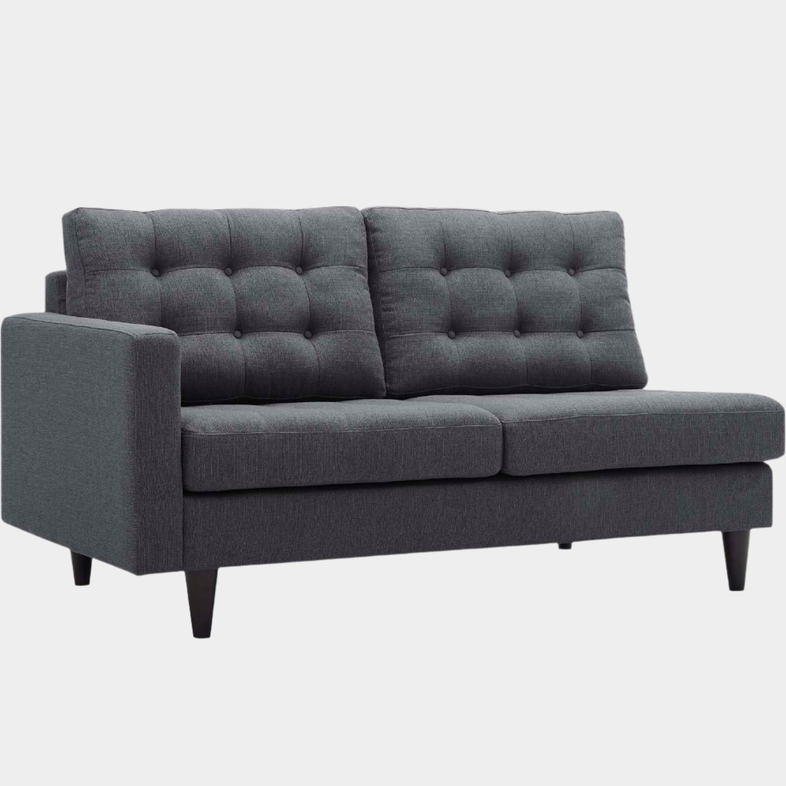 Empress Left-Facing Upholstered Fabric Loveseat