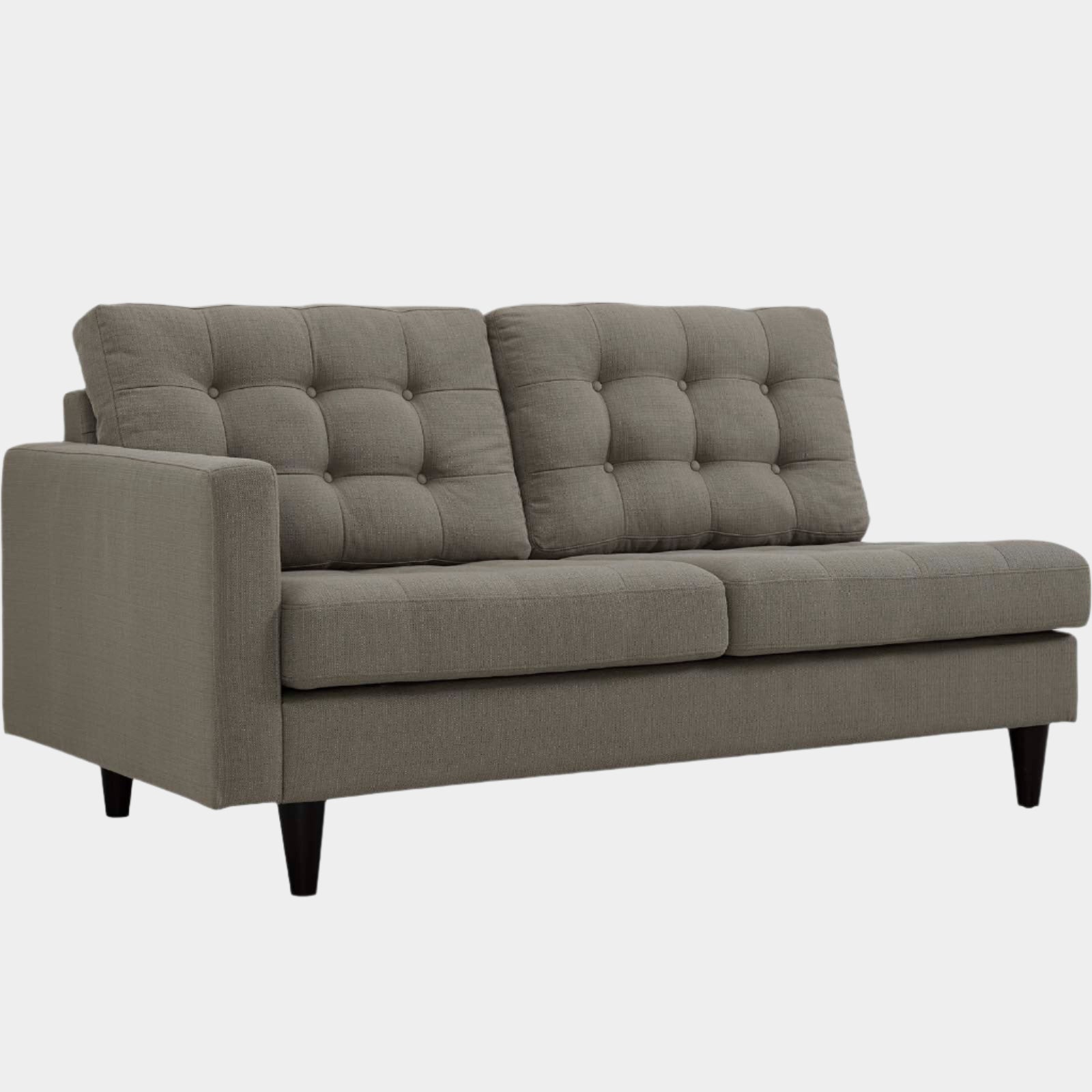 Empress Left-Facing Upholstered Fabric Loveseat