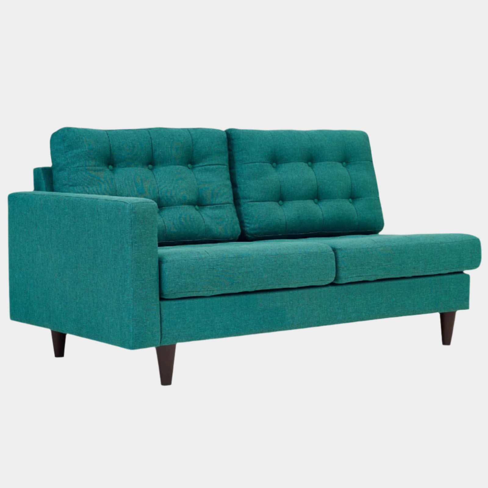 Empress Left-Facing Upholstered Fabric Loveseat