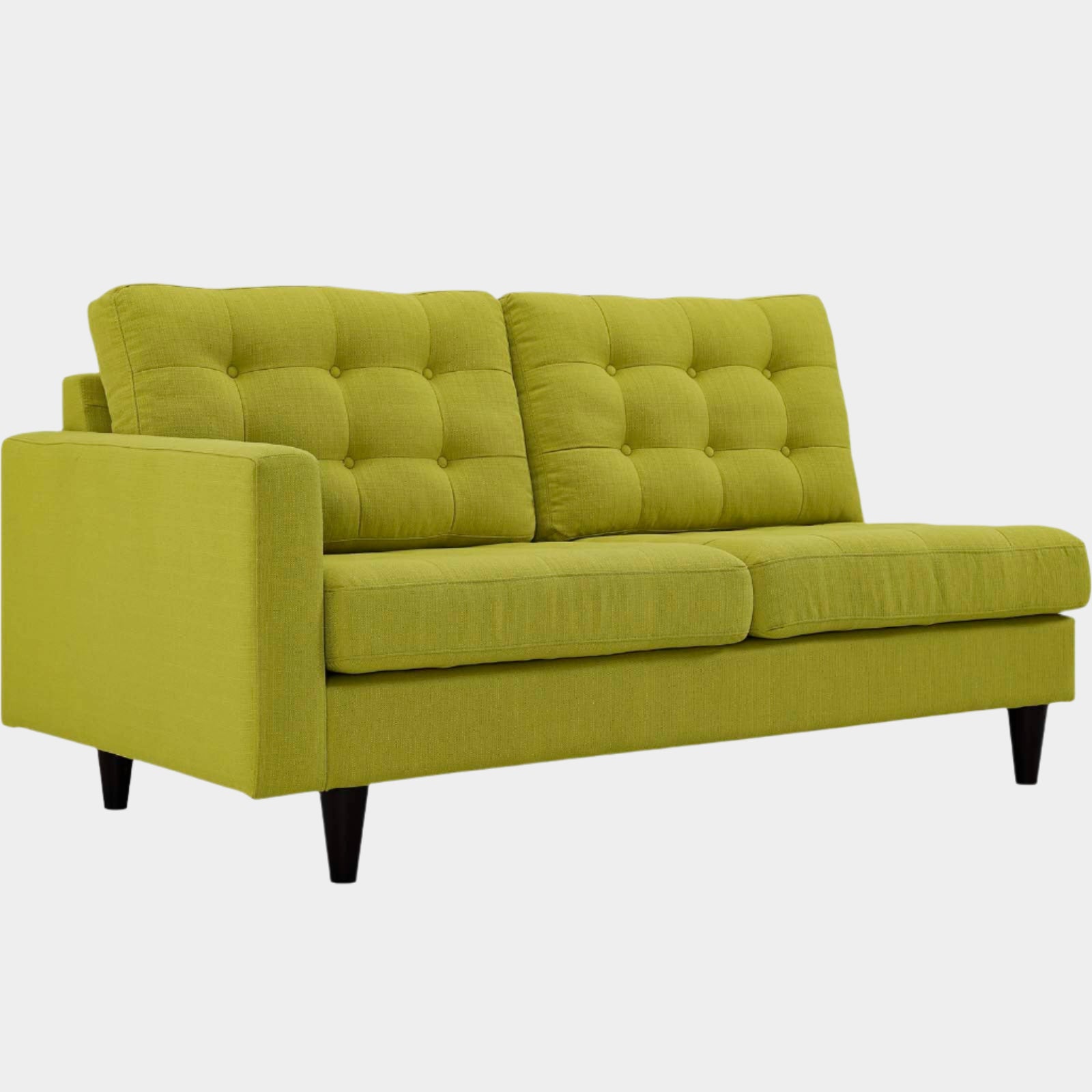 Empress Left-Facing Upholstered Fabric Loveseat