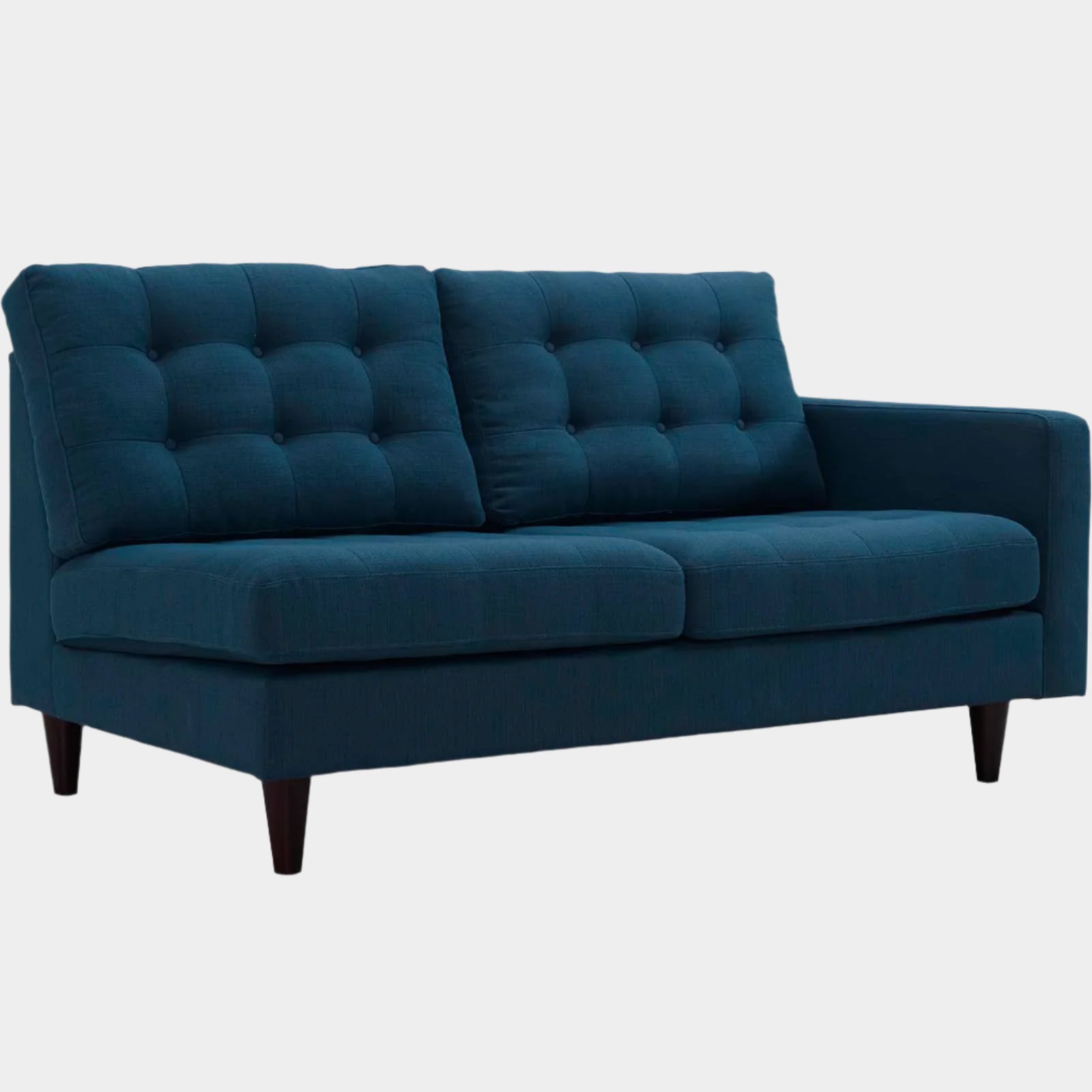 Empress Right-Facing Upholstered Fabric Loveseat