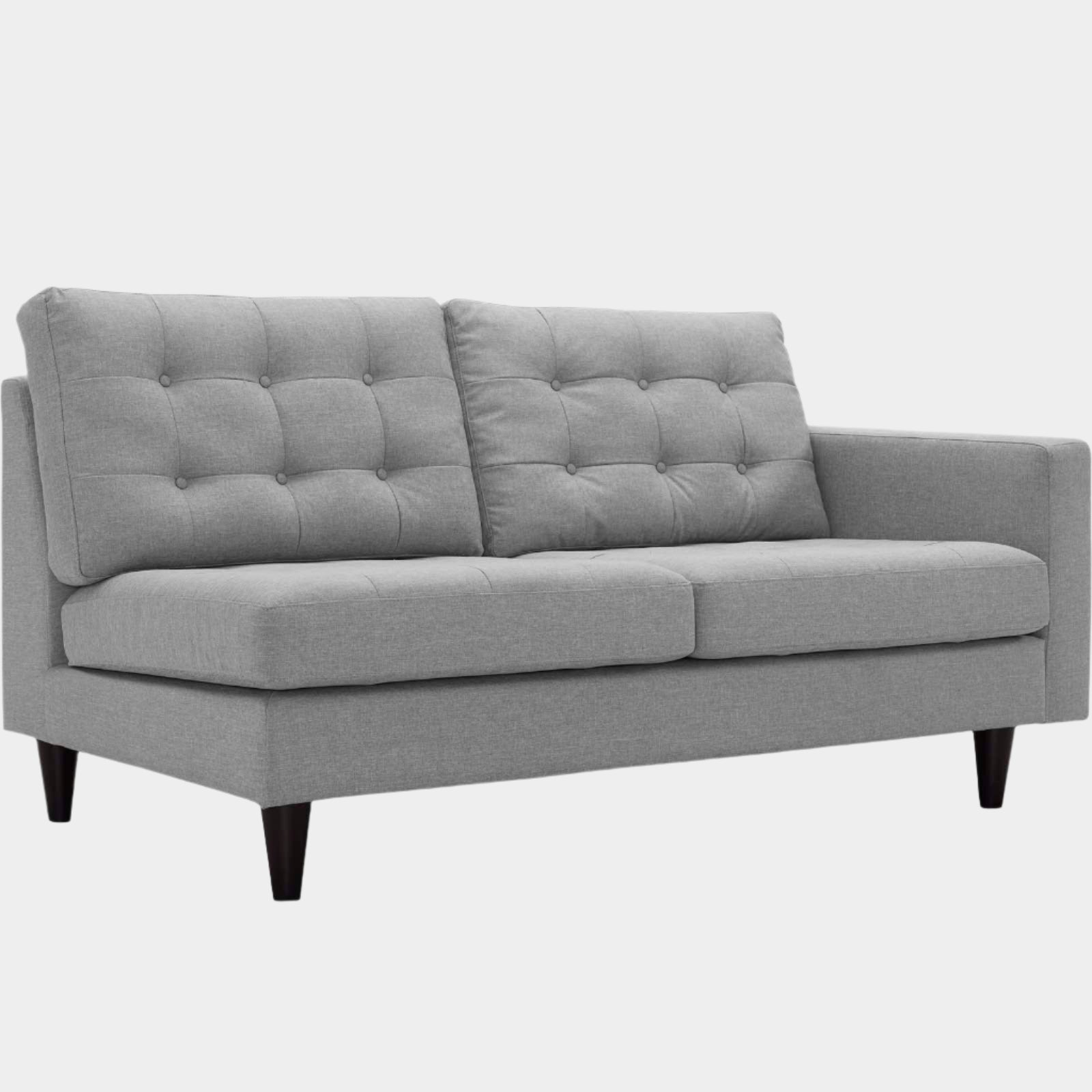 Empress Right-Facing Upholstered Fabric Loveseat