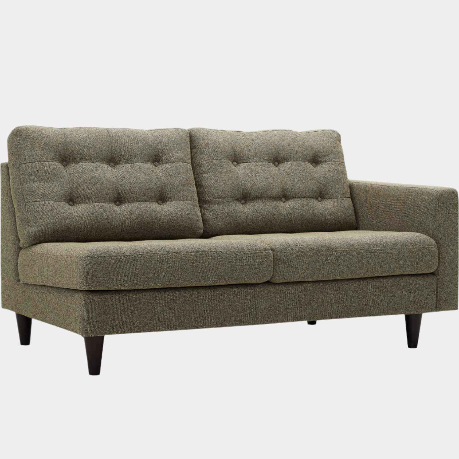 Empress Right-Facing Upholstered Fabric Loveseat