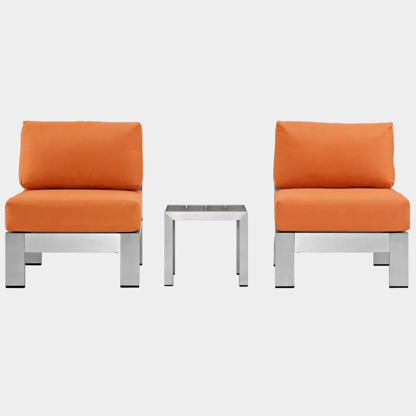 Shore 3 Piece Outdoor Patio Aluminum Sectional Sofa Set