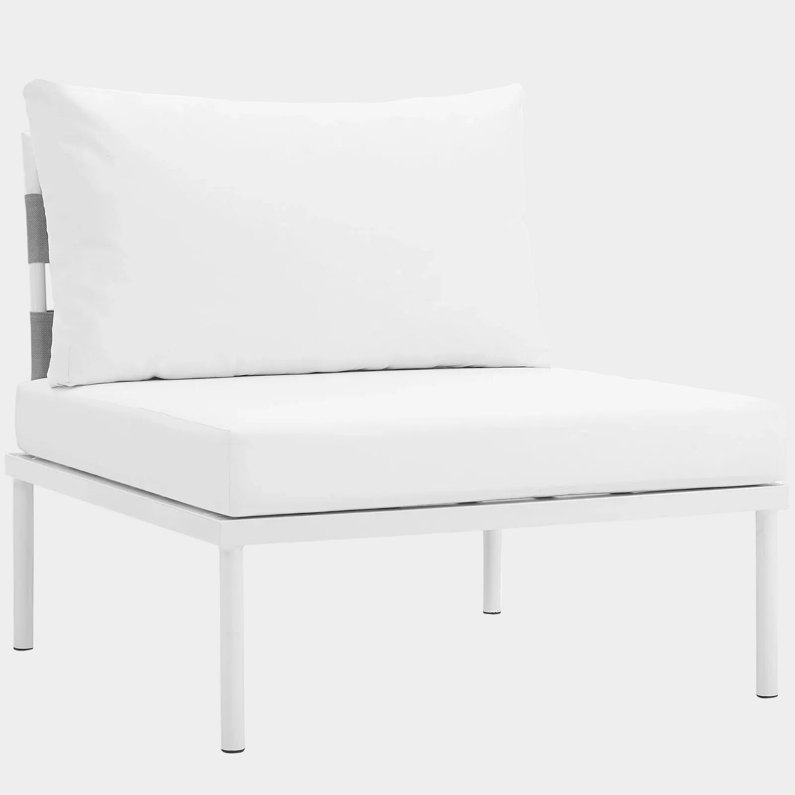 Harmony Armless Outdoor Patio Aluminum Chair
