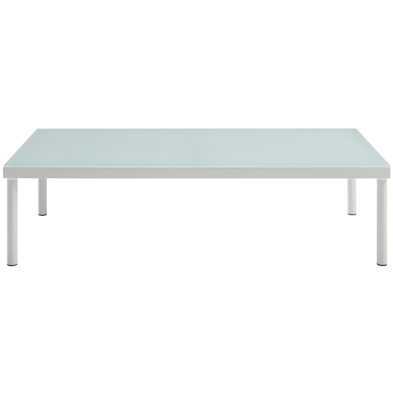 Table basse d'extérieur Harmony en aluminium blanc 