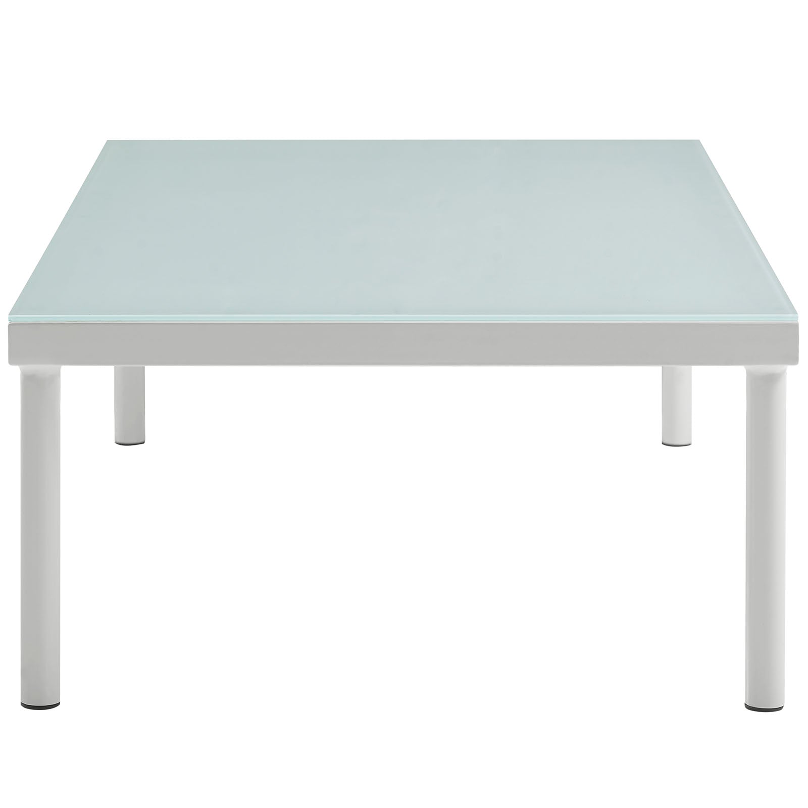 Table basse d'extérieur Harmony en aluminium blanc 