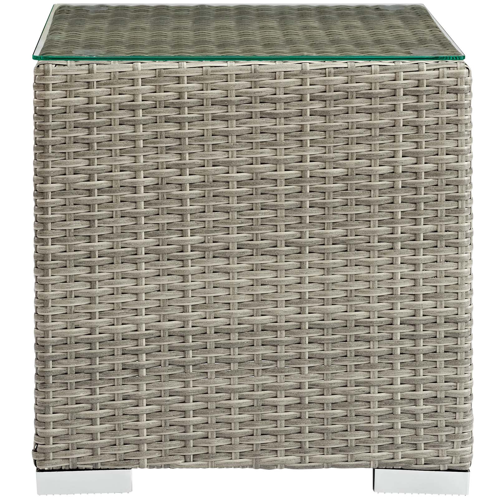 Repose Outdoor Patio Side Table in Light Gray