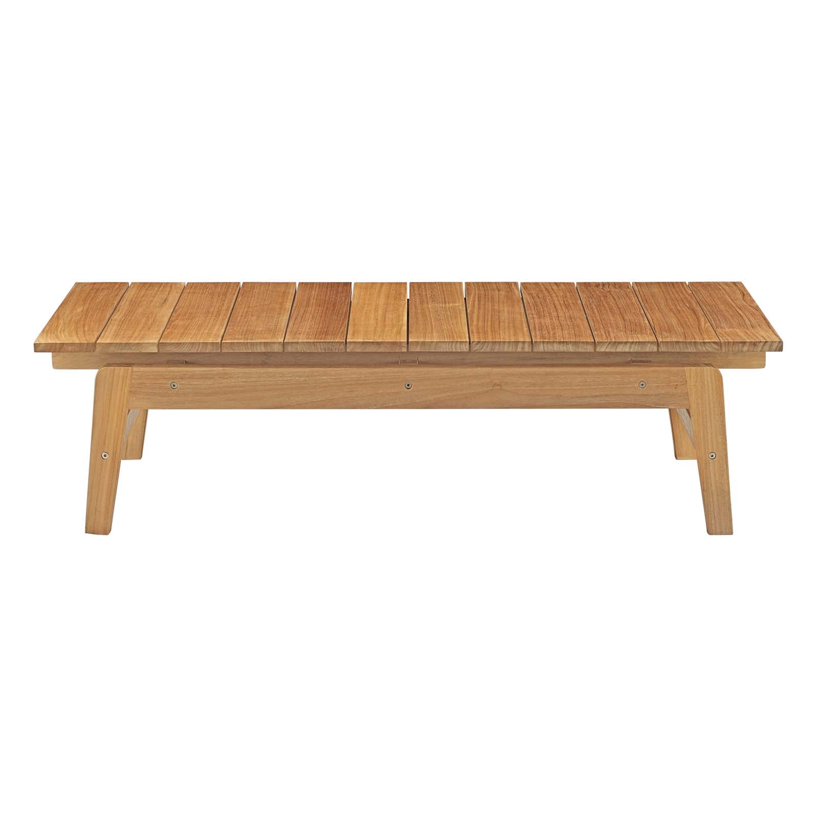 Bayport Outdoor Patio Teak Coffee Table in Natural