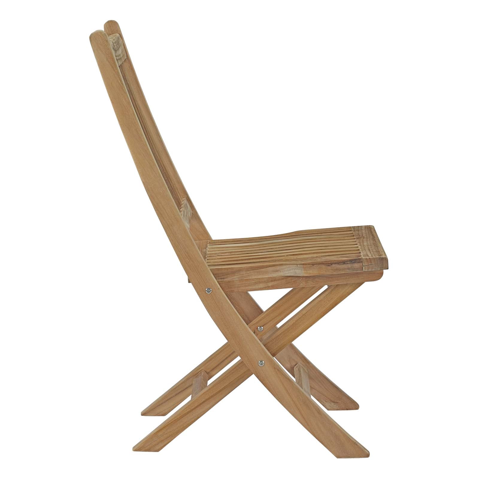 Marina Outdoor Patio Teak Folding Chair in Natural