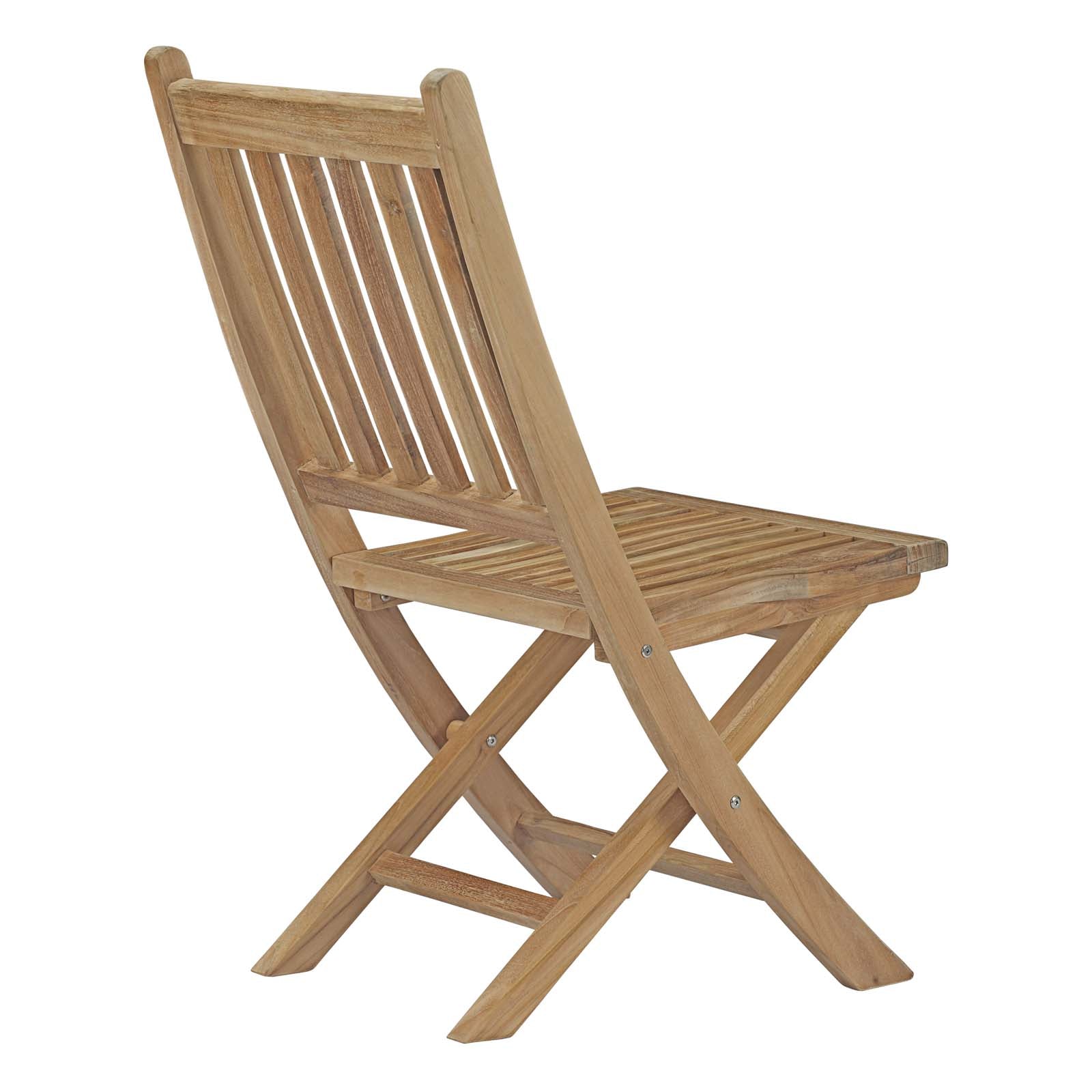 Marina Outdoor Patio Teak Folding Chair in Natural