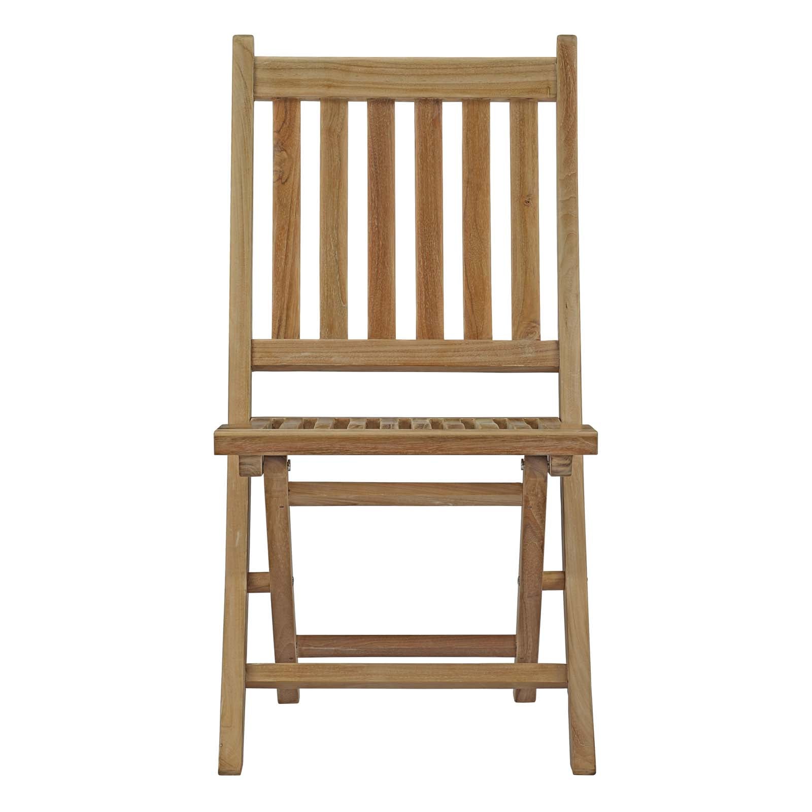 Marina Outdoor Patio Teak Folding Chair in Natural