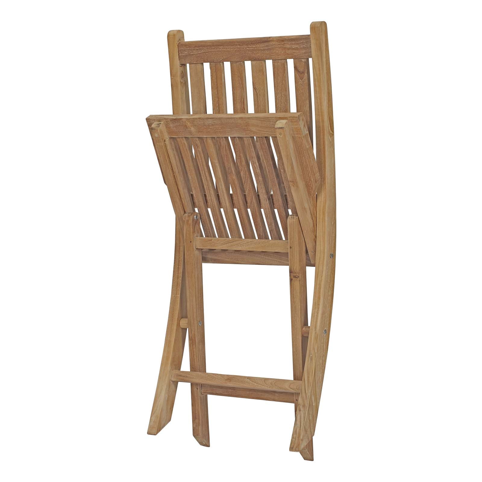 Marina Outdoor Patio Teak Folding Chair in Natural